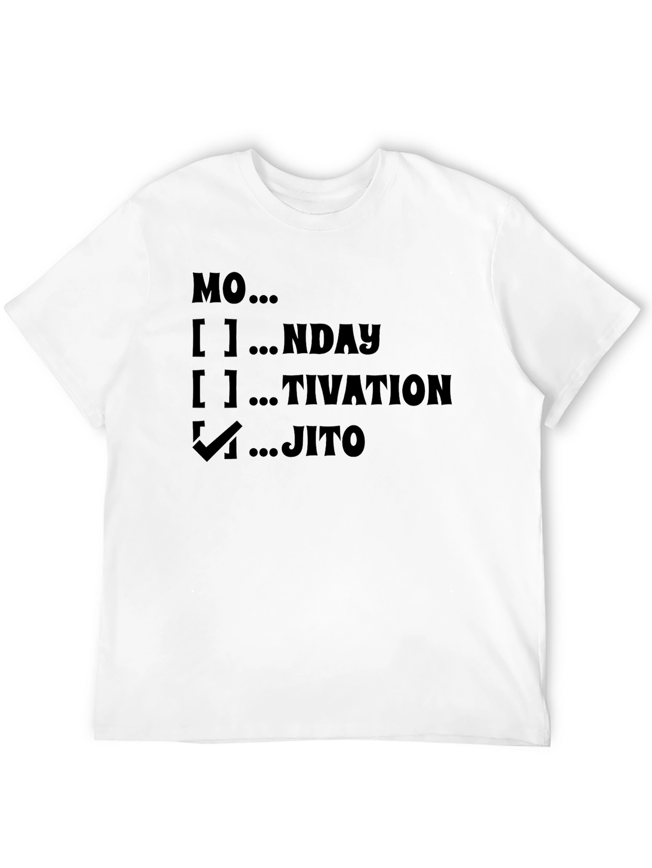 Funny Mo...Jito Mens Black Graphic T-Shirt
