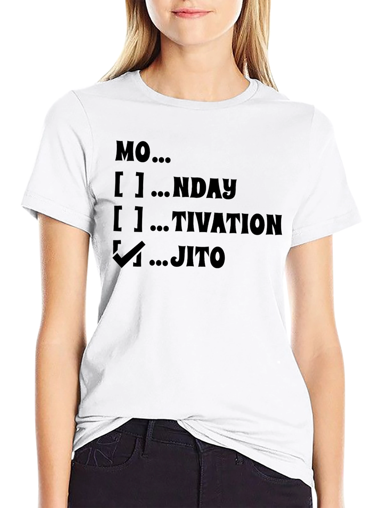 Funny Mo...Jito Mens Black Graphic T-Shirt