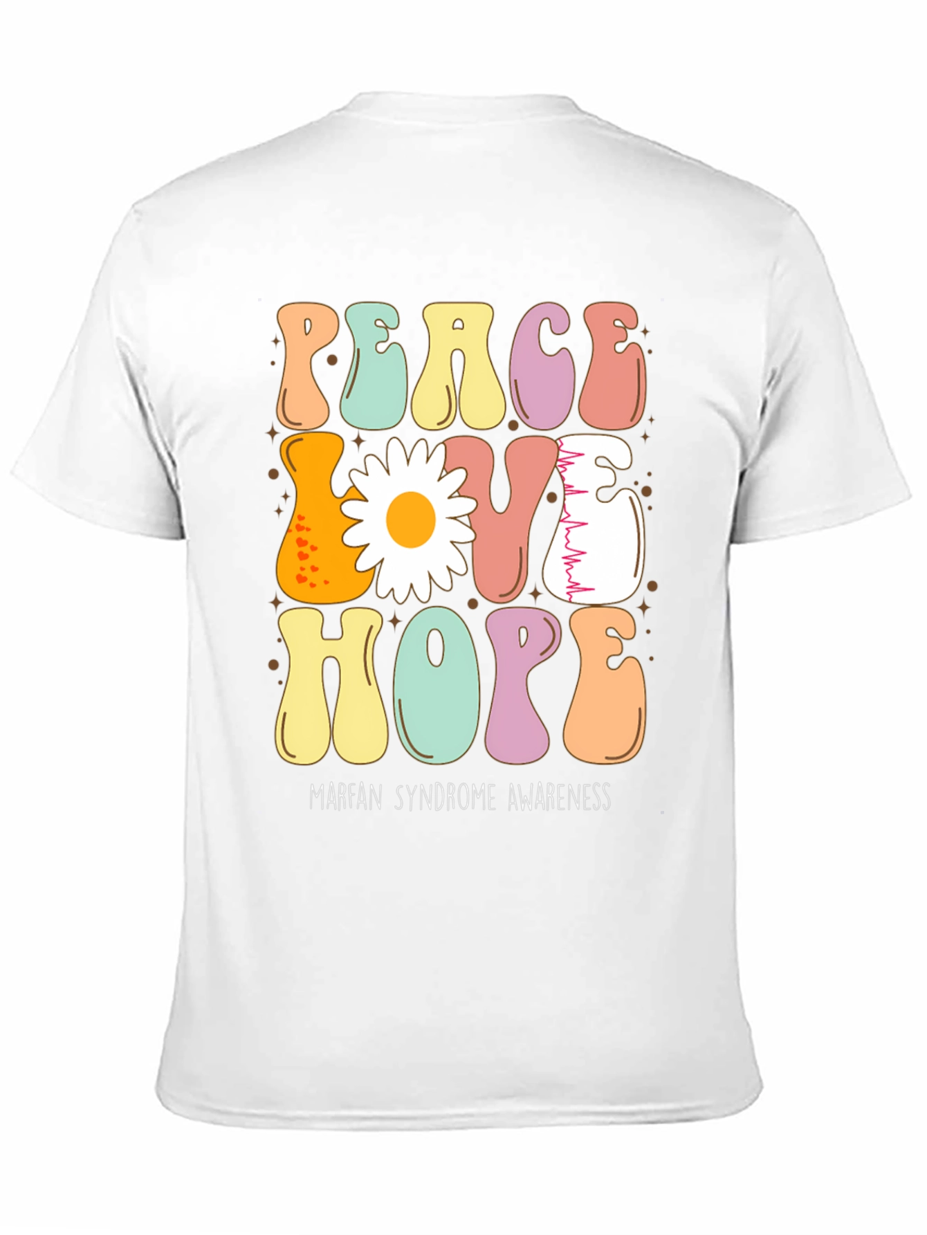 Peace Love Hope Marfan Syndrome Awareness T-Shirt