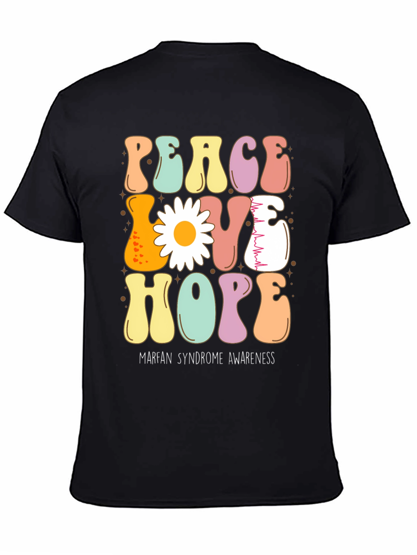 Peace Love Hope Marfan Syndrome Awareness T-Shirt