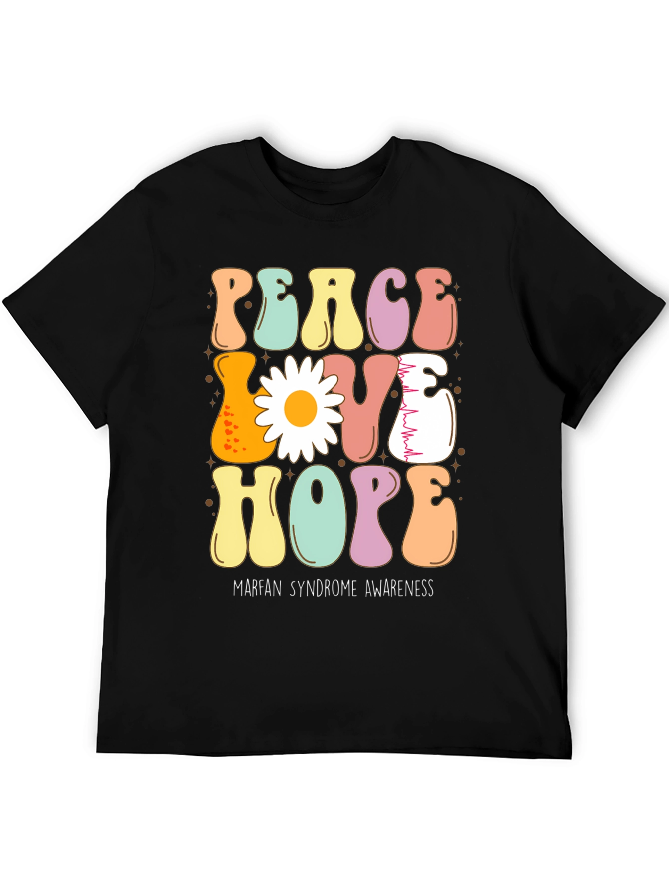 Peace Love Hope Marfan Syndrome Awareness T-Shirt