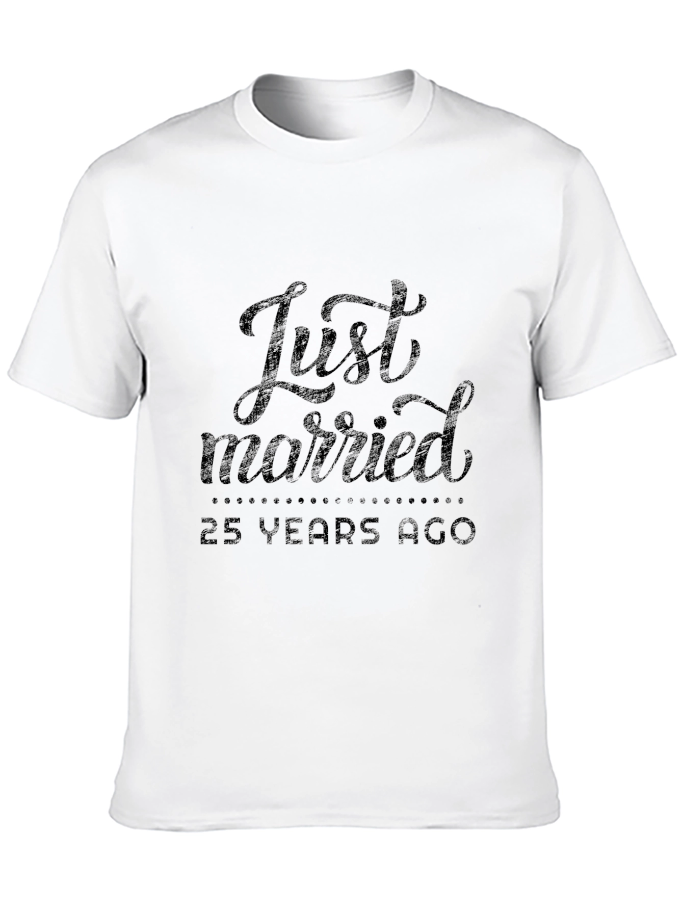 Just Married 25 Years Ago Black T-Shirt