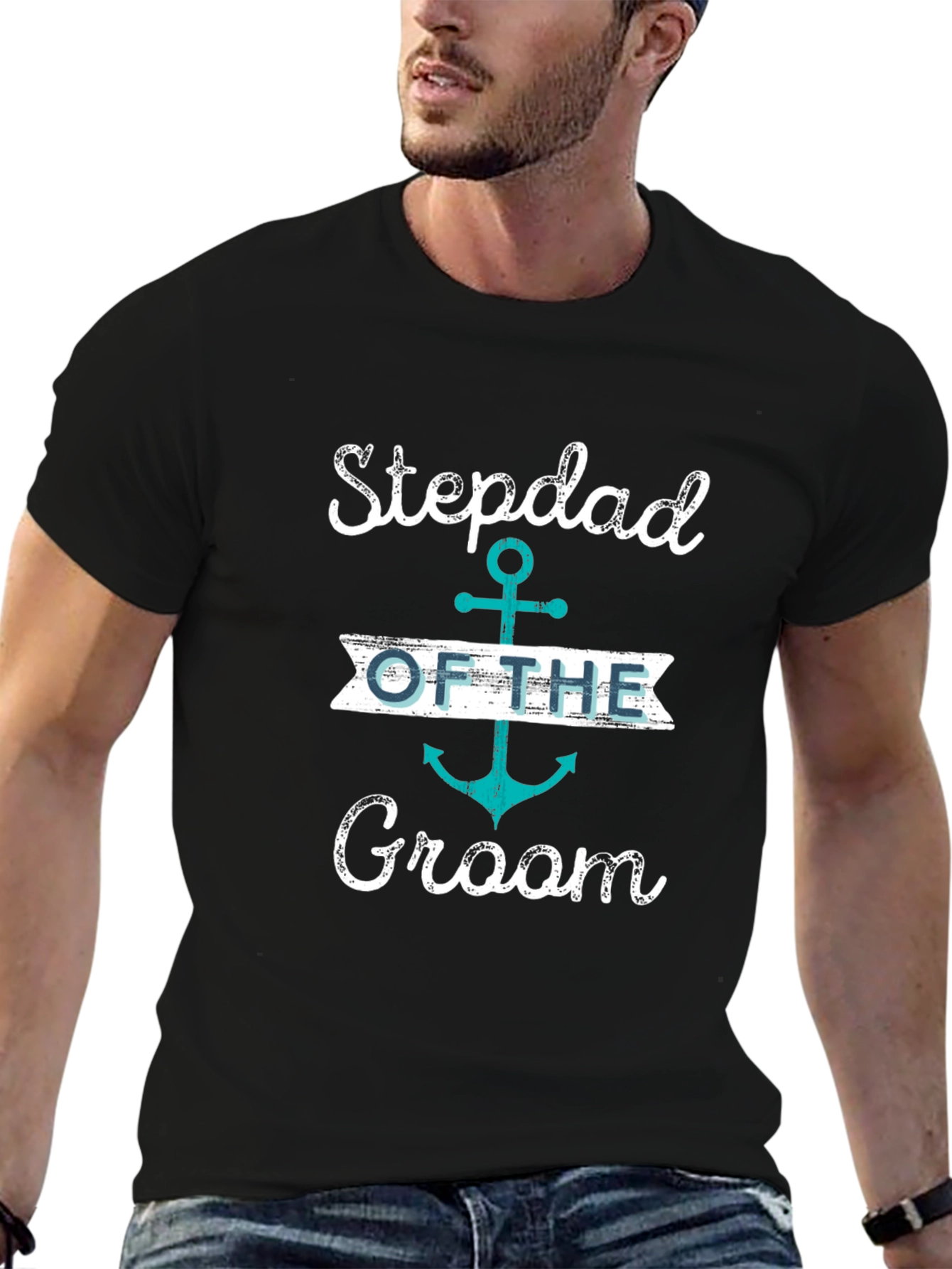 Stepdad of the Groom T-Shirt - Anchor Design
