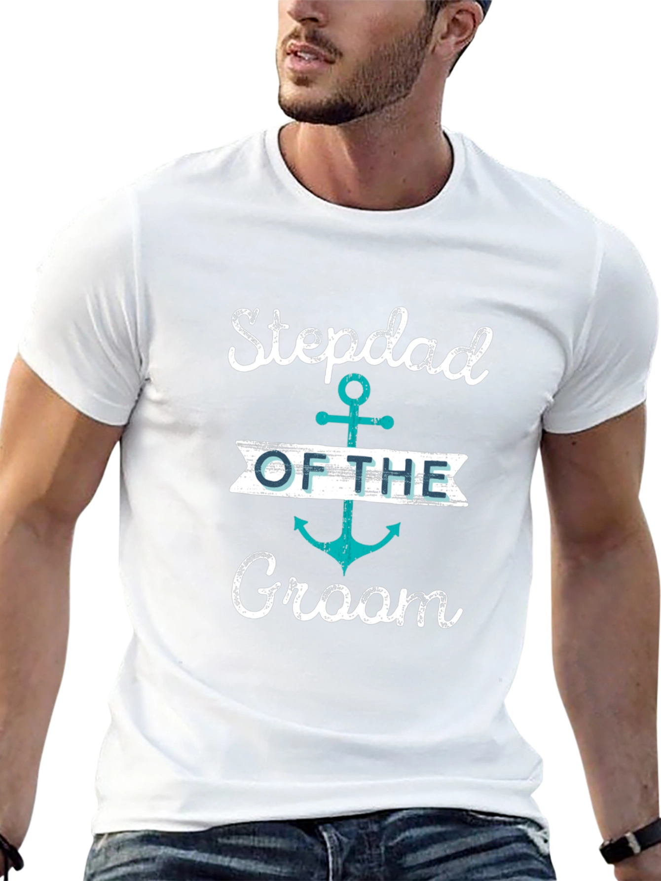 Stepdad of the Groom T-Shirt - Anchor Design