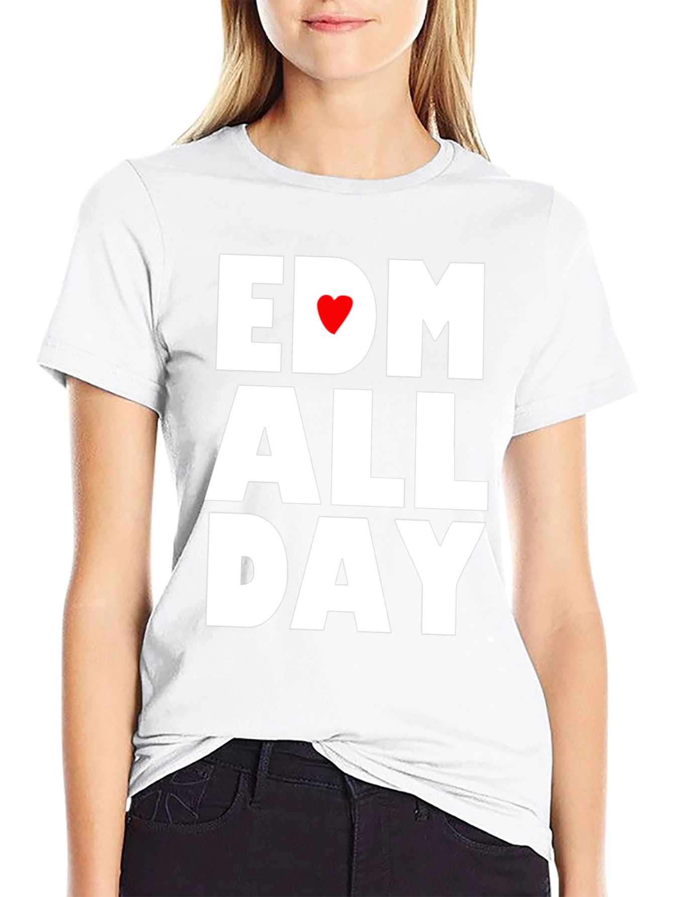 EDM All Day Black Graphic Tee
