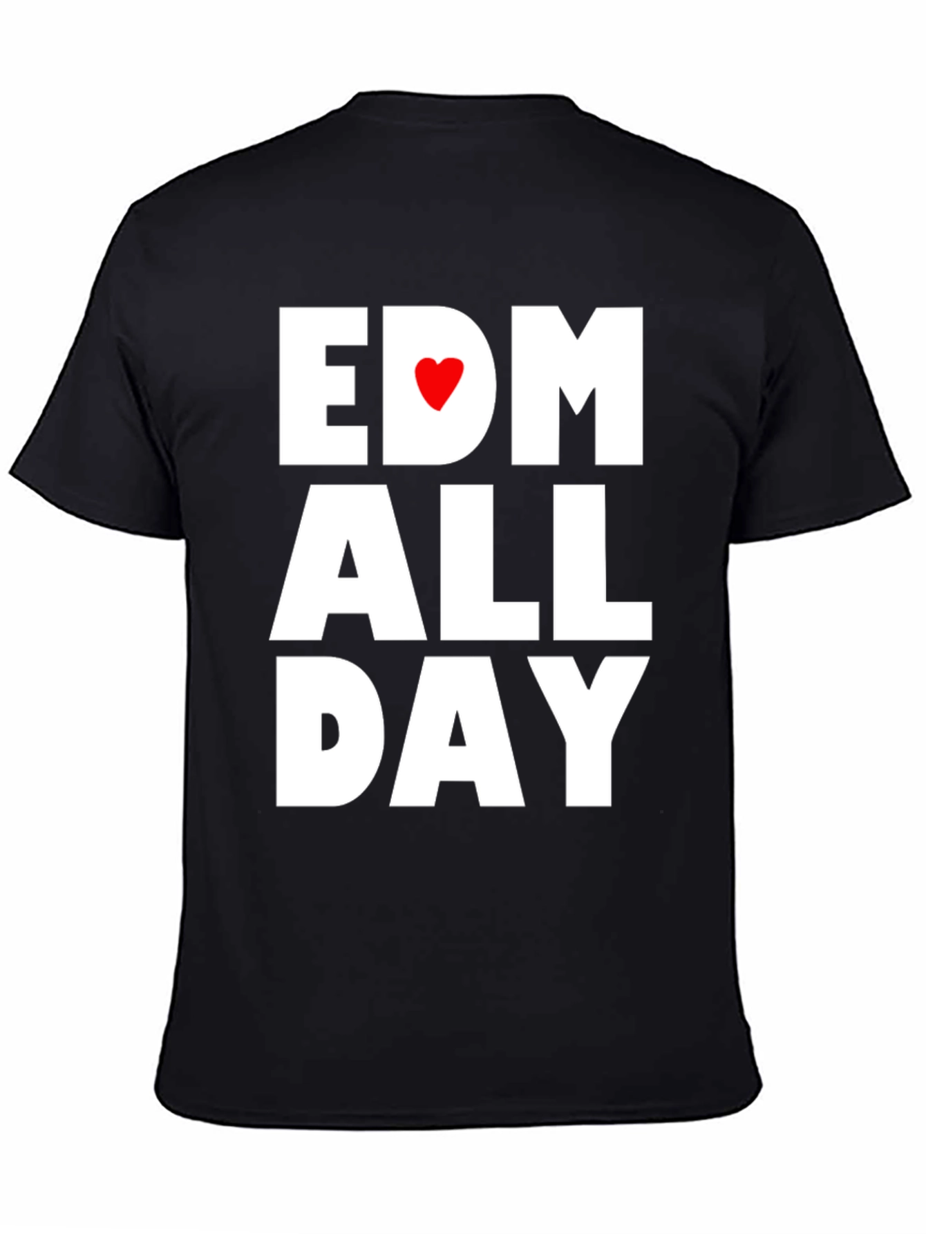 EDM All Day Black Graphic Tee