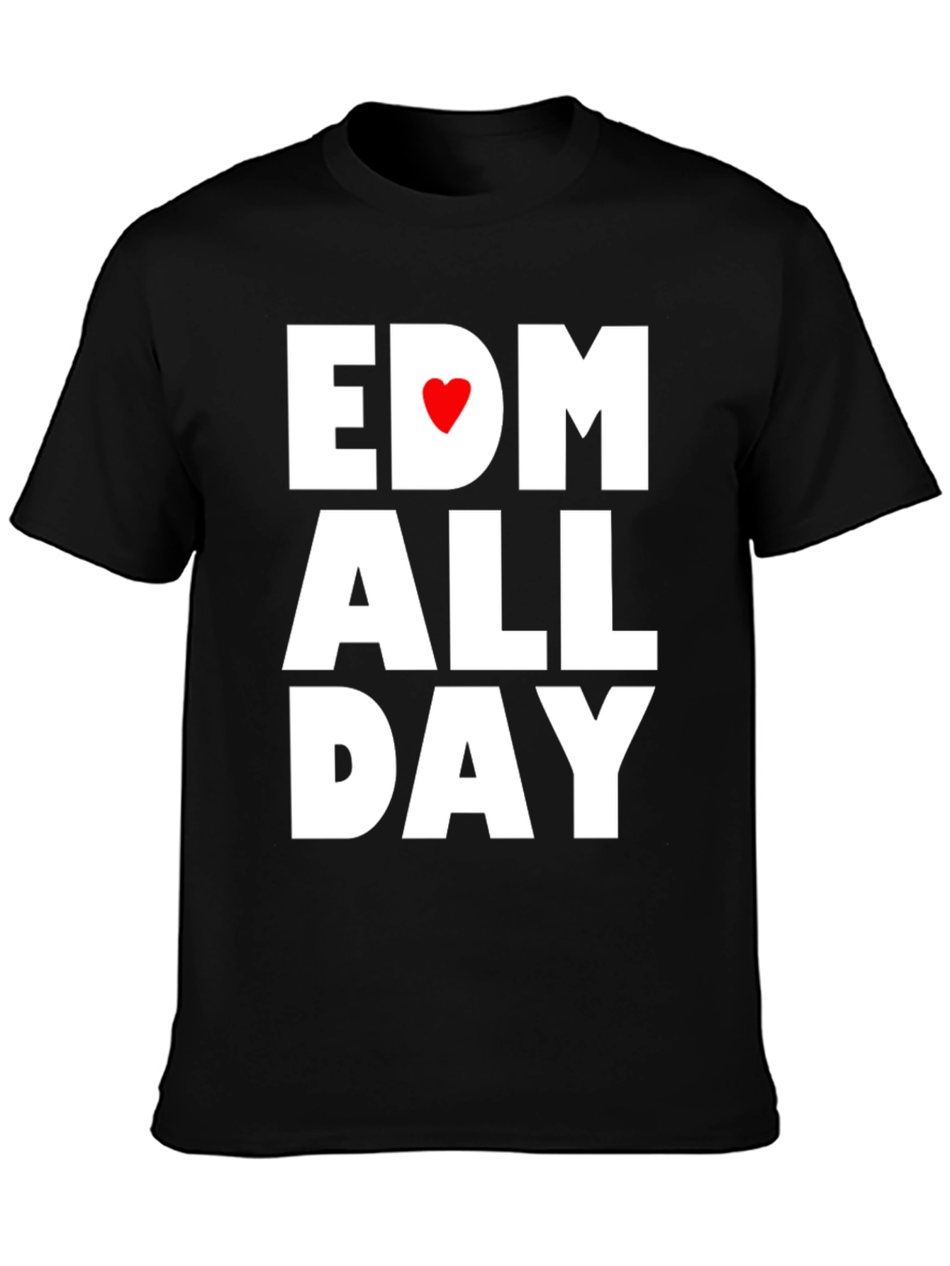 EDM All Day Black Graphic Tee