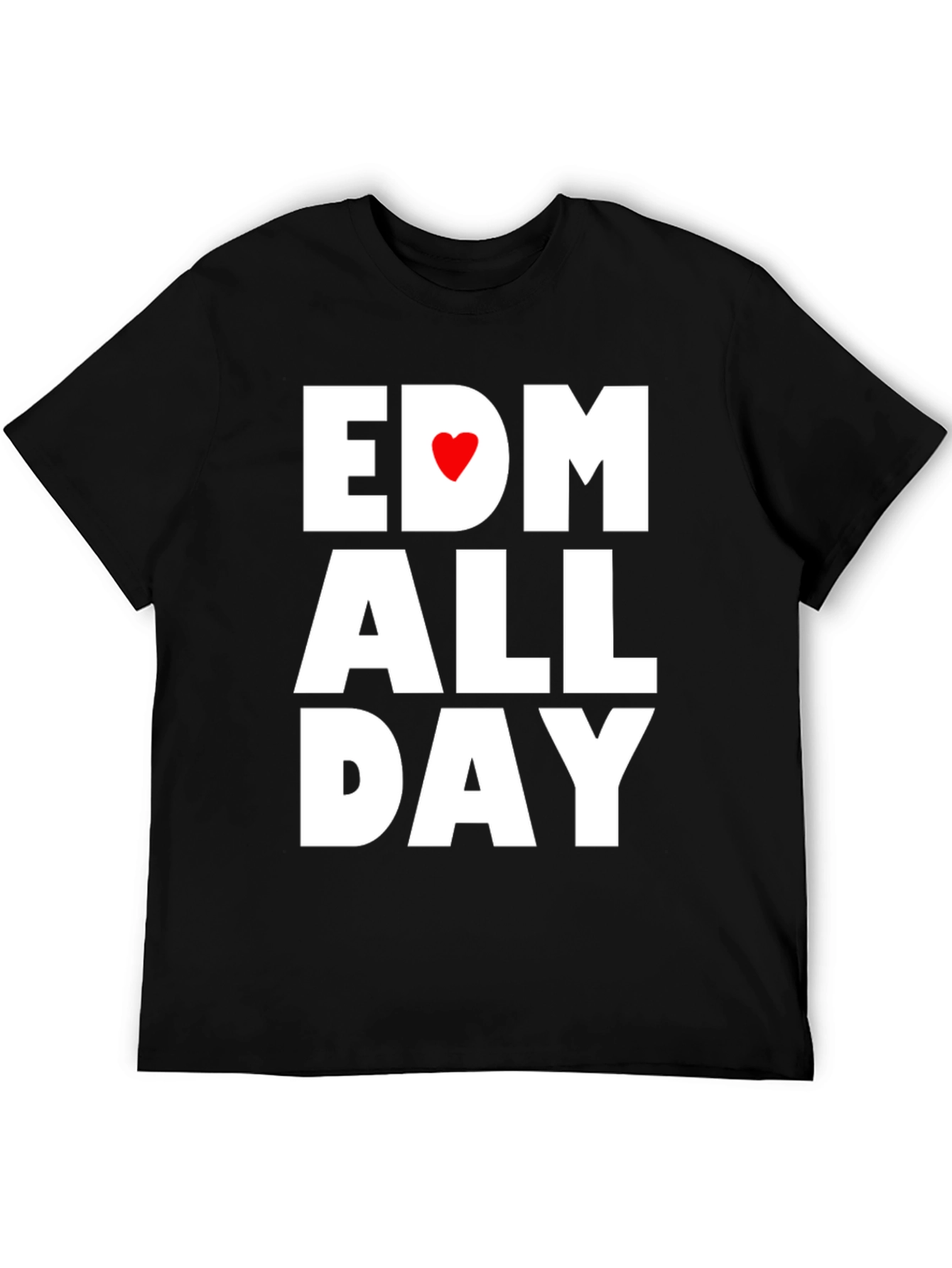 EDM All Day Black Graphic Tee