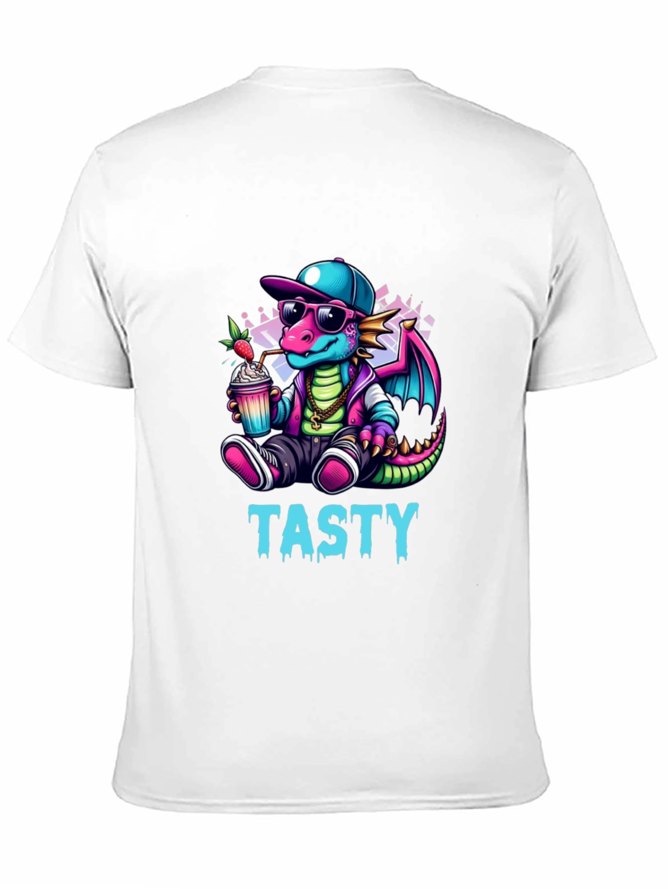 Tasty Dragon Graphic Tee - Cool Cartoon Style