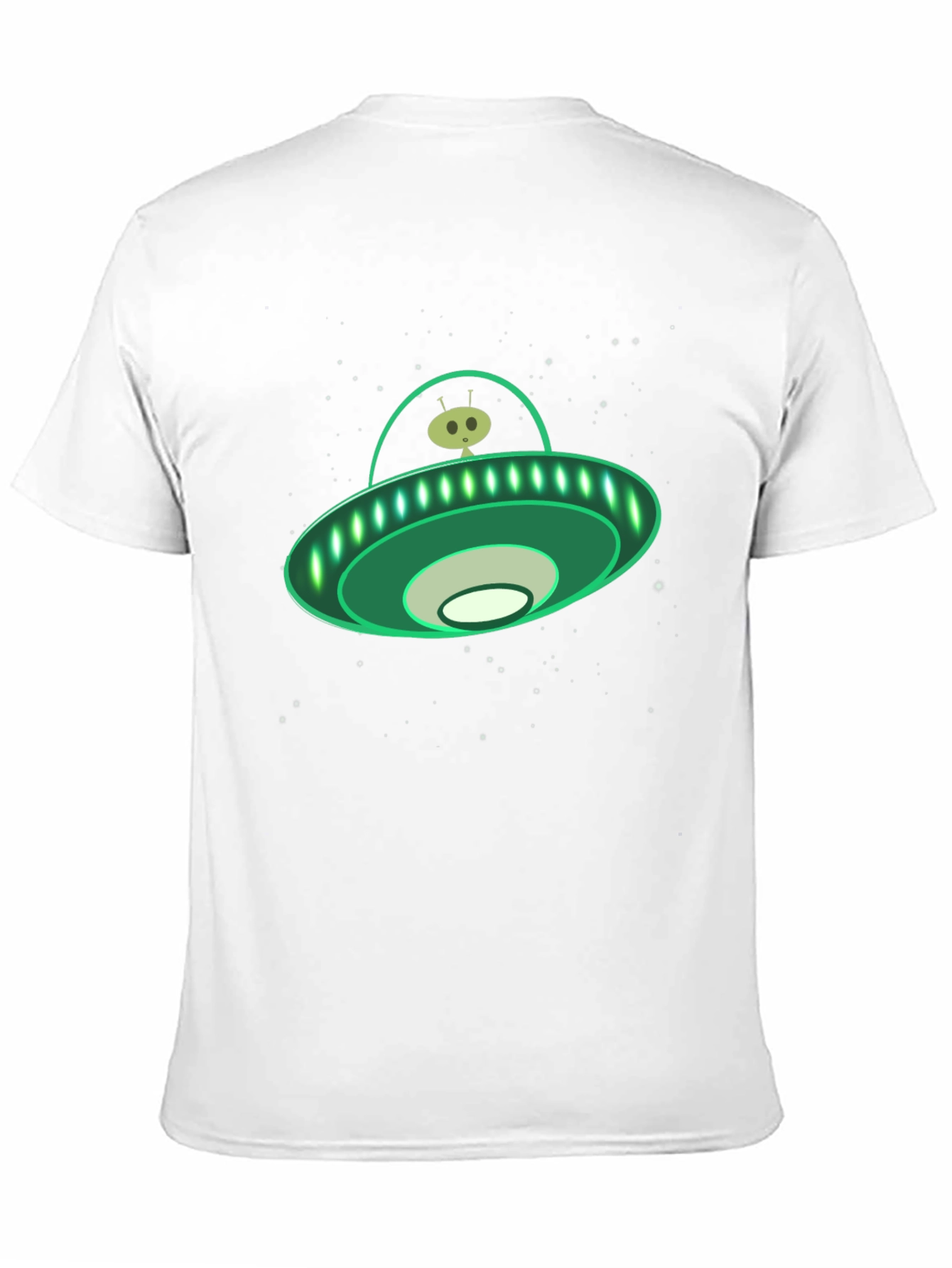 Alien UFO Graphic Tee - Black