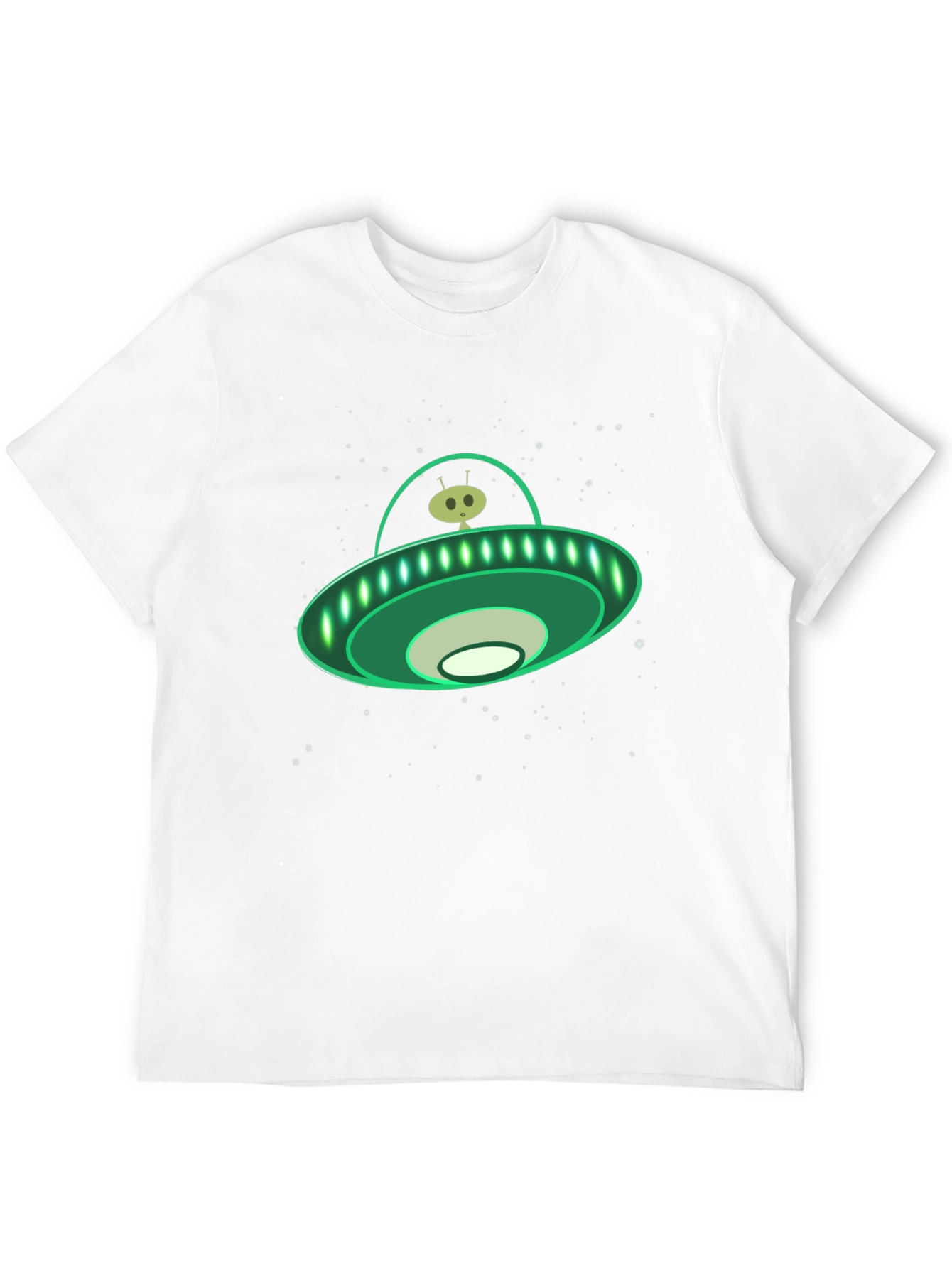 Alien UFO Graphic Tee - Black