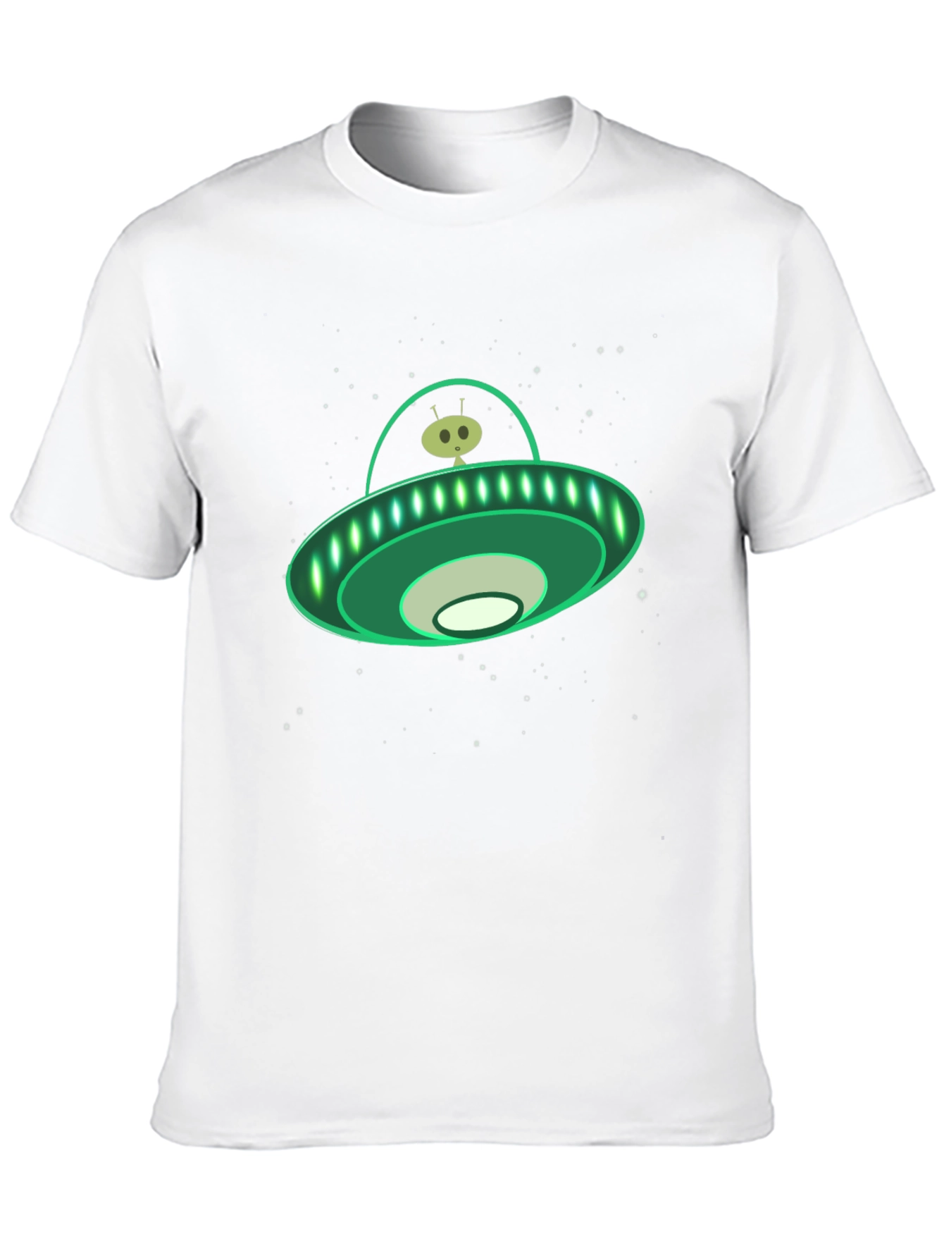 Alien UFO Graphic Tee - Black