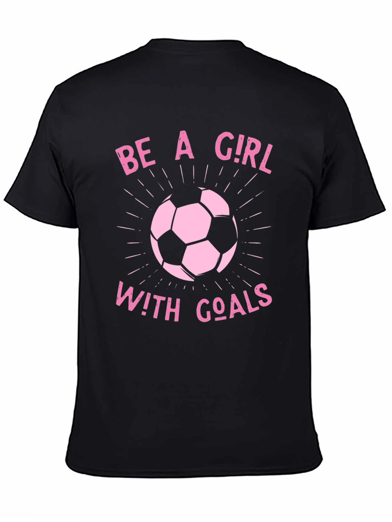 Girl With Goals Soccer T-Shirt - Black