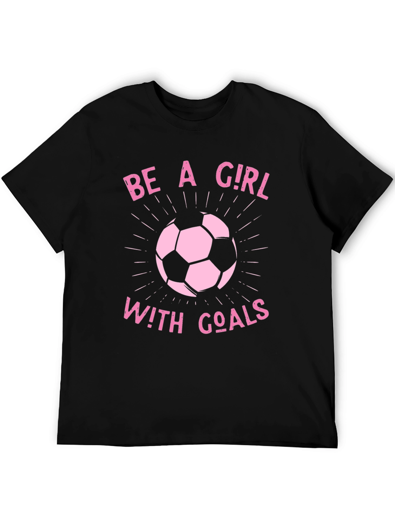 Girl With Goals Soccer T-Shirt - Black