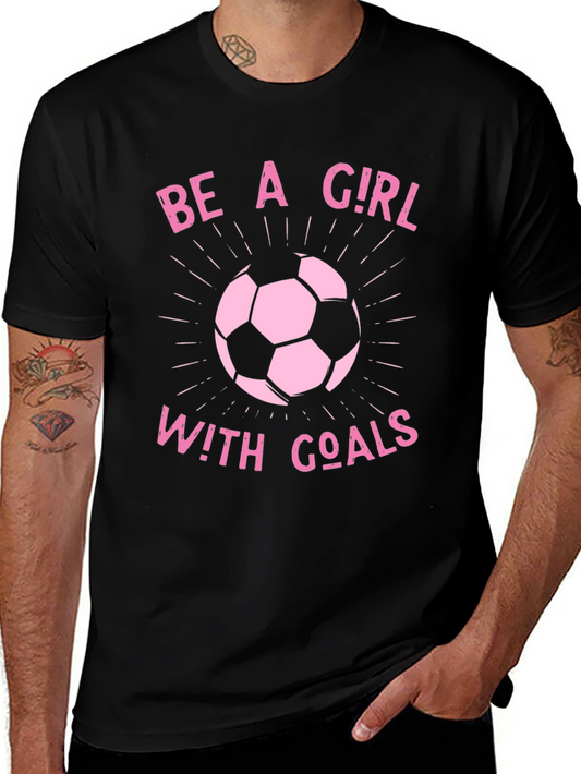 Girl With Goals Soccer T-Shirt - Black