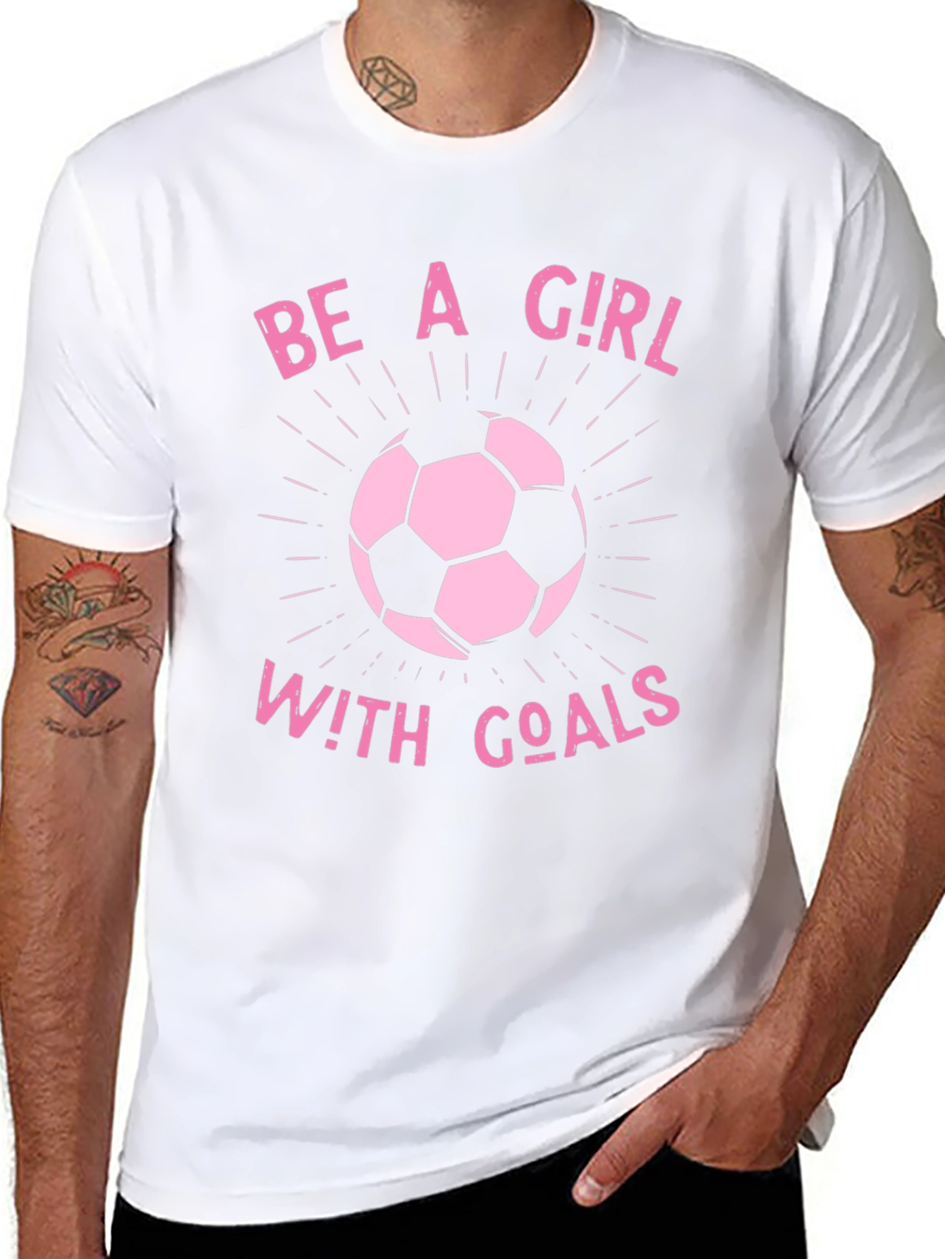 Girl With Goals Soccer T-Shirt - Black