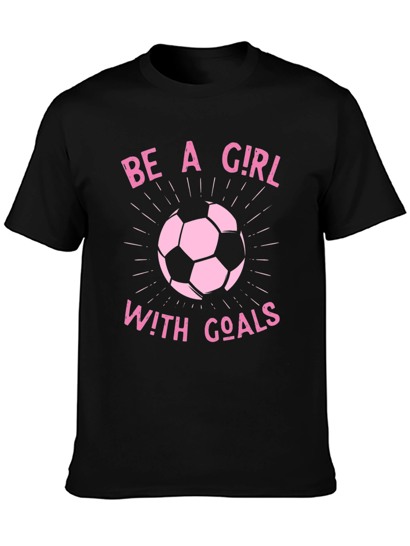 Girl With Goals Soccer T-Shirt - Black