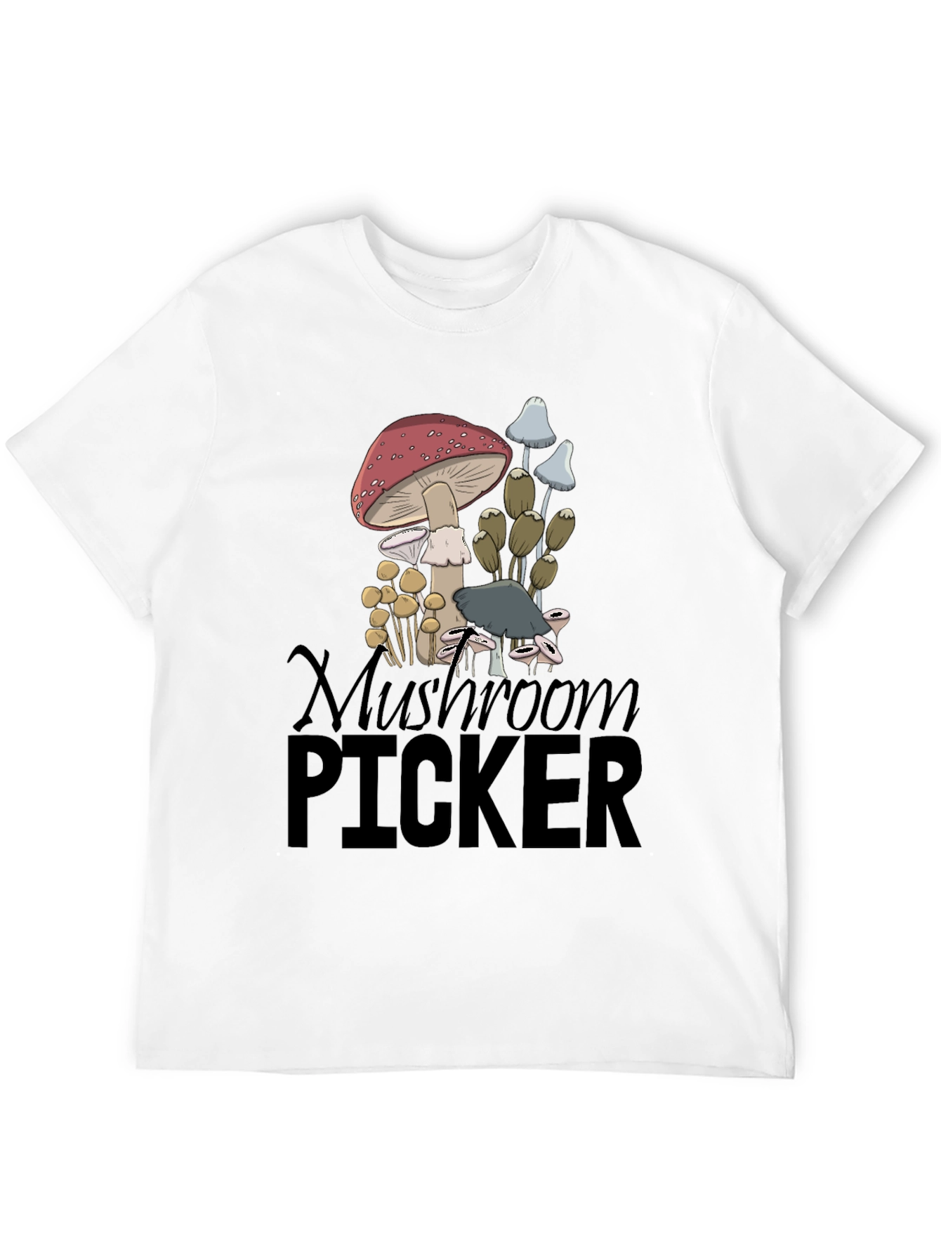 Mushroom Picker Graphic Tee - Nature Lovers T-Shirt
