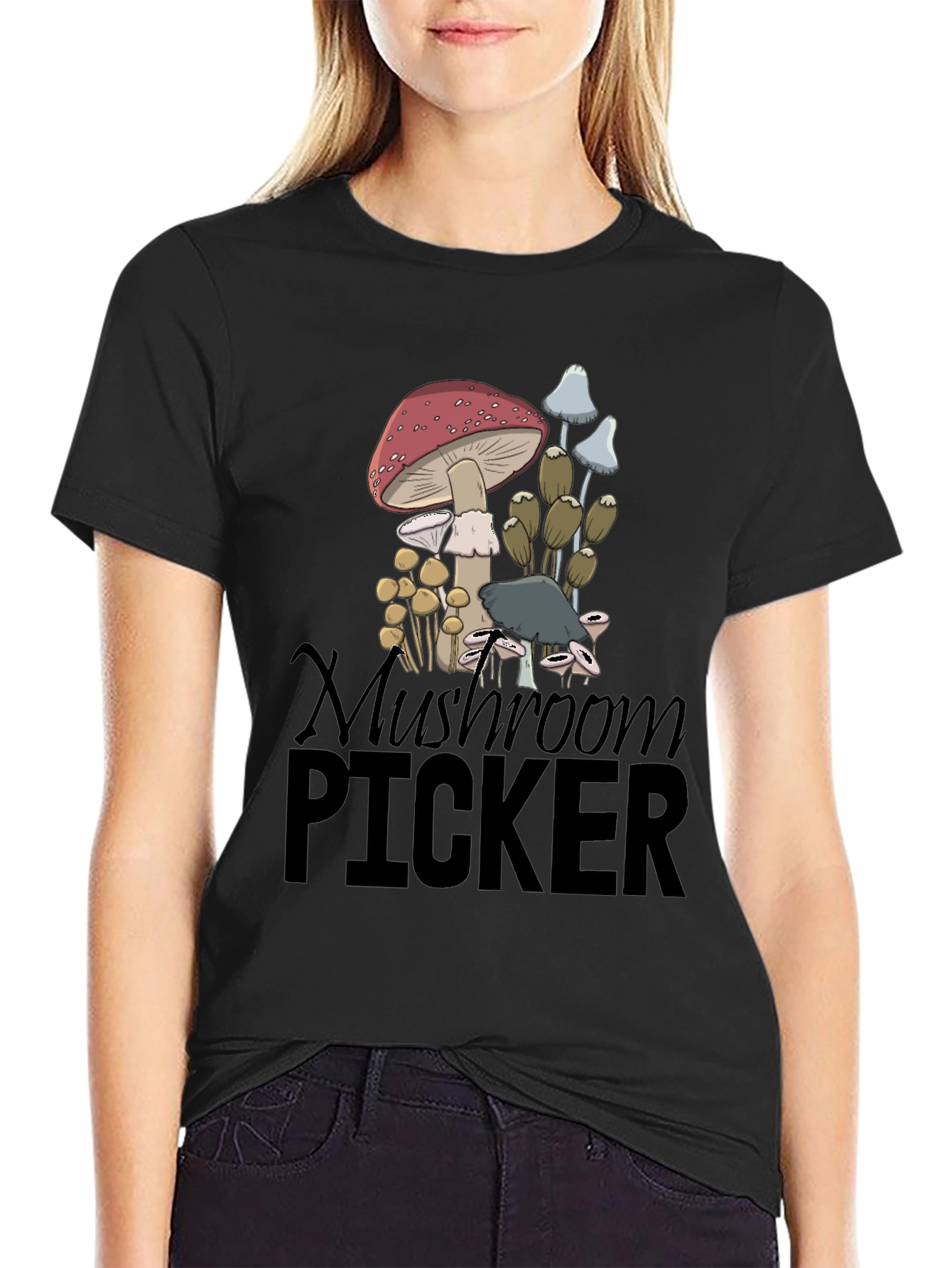 Mushroom Picker Graphic Tee - Nature Lovers T-Shirt