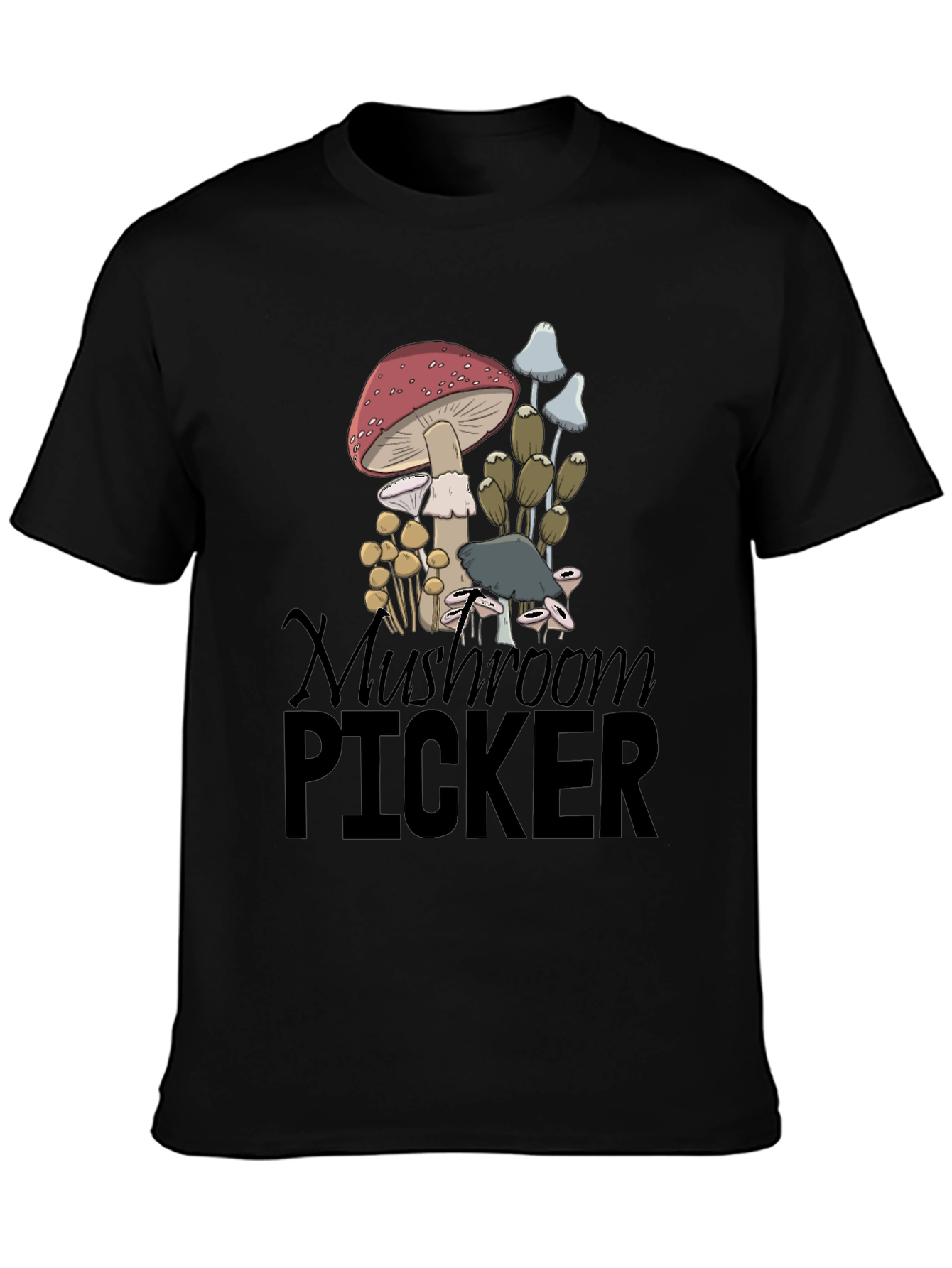 Mushroom Picker Graphic Tee - Nature Lovers T-Shirt