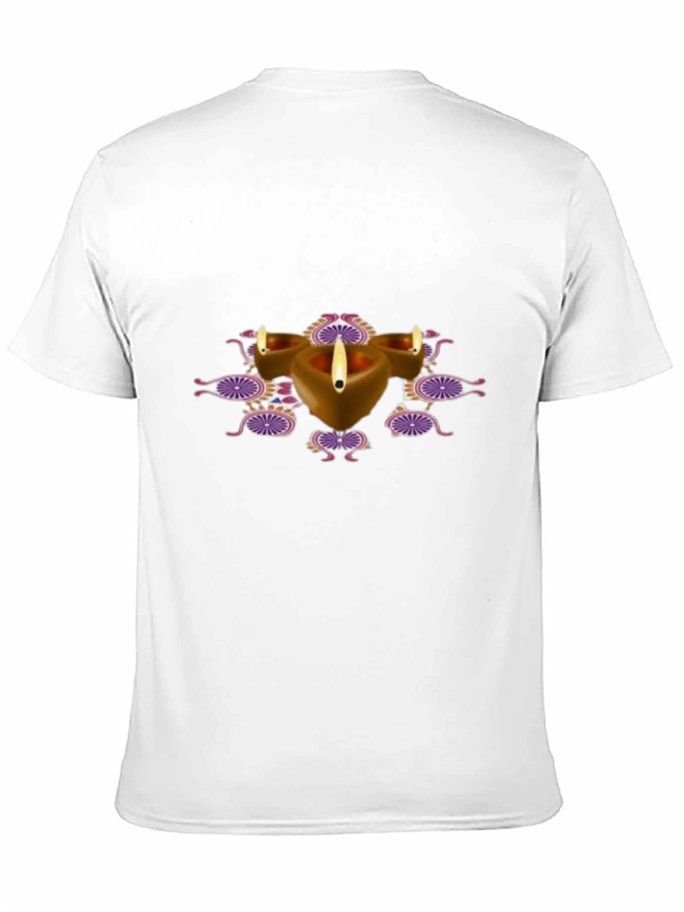 Diwali Diya Graphic Black T-Shirt