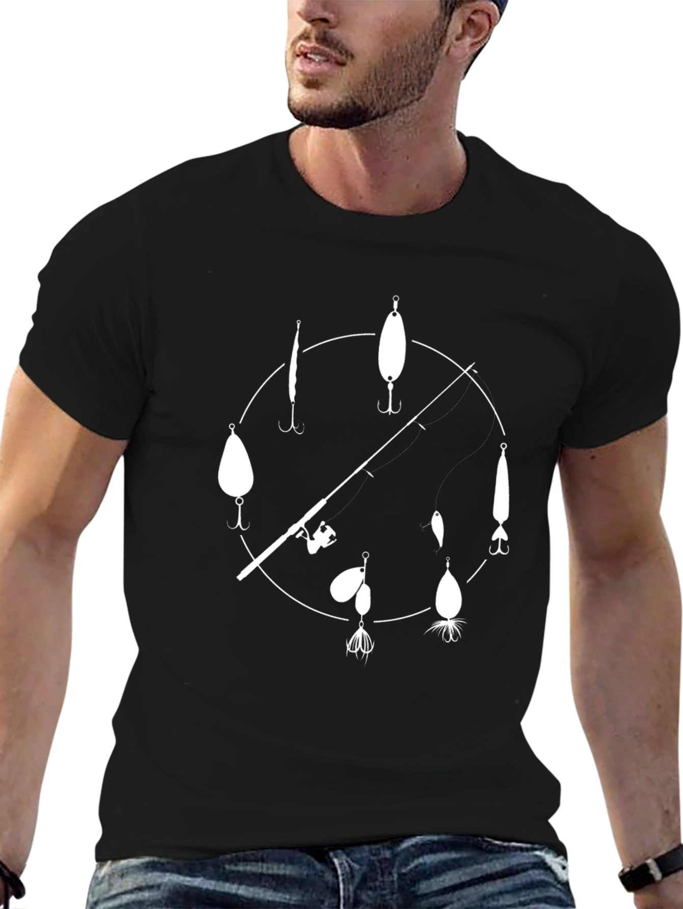 Fishing Lure Clock Graphic Tee