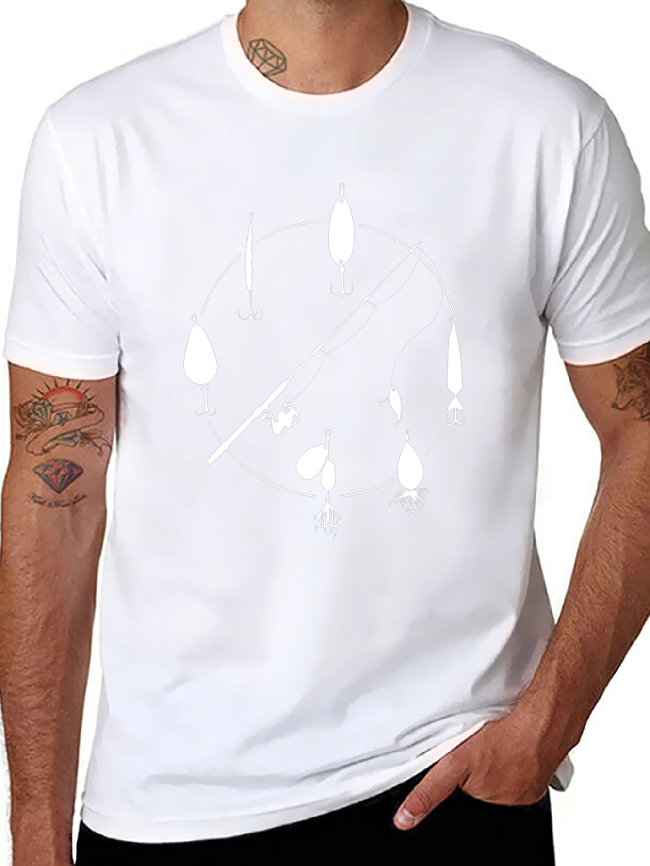 Fishing Lure Clock Graphic Tee