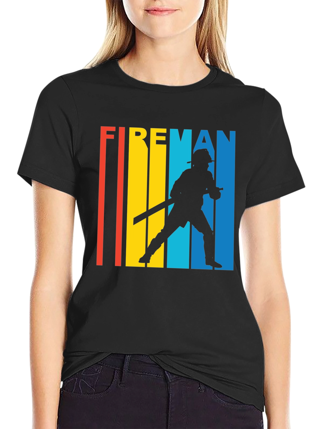 Retro Fireman T-Shirt - Heroic Design