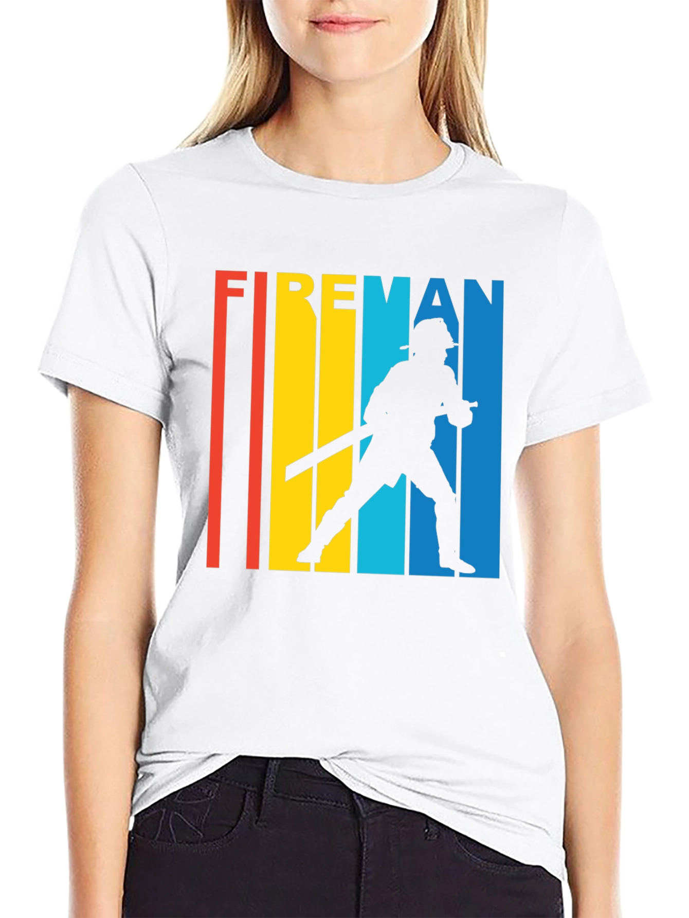 Retro Fireman T-Shirt - Heroic Design