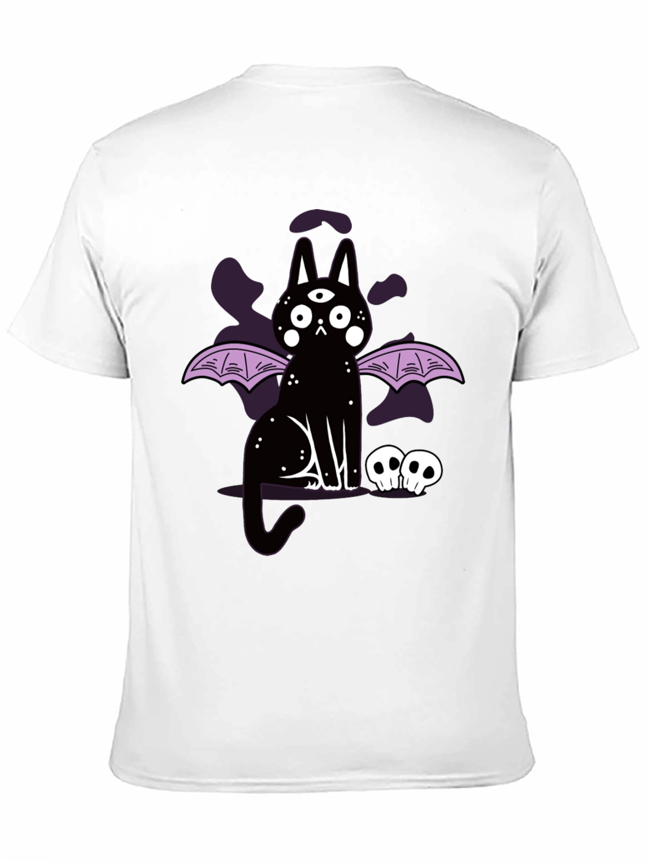 Gothic Cat T-Shirt - Three Eyed Bat Wing Cat