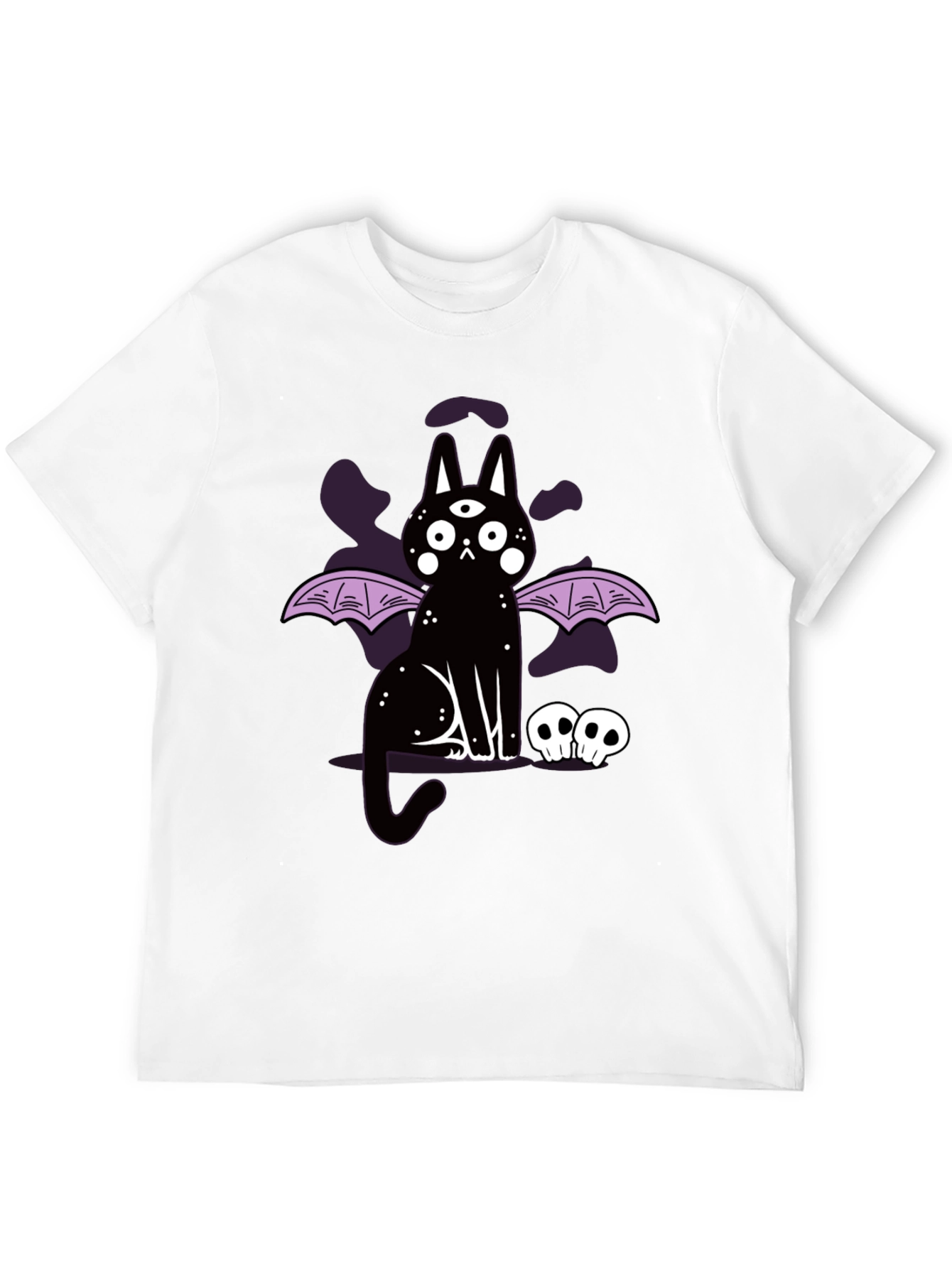 Gothic Cat T-Shirt - Three Eyed Bat Wing Cat