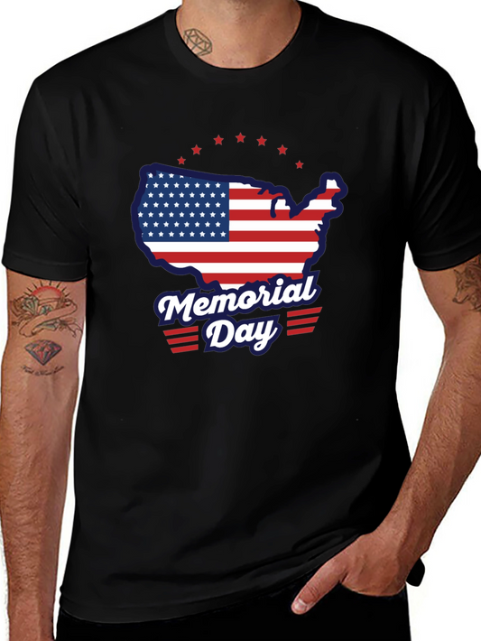 Memorial Day USA Flag Graphic Tee