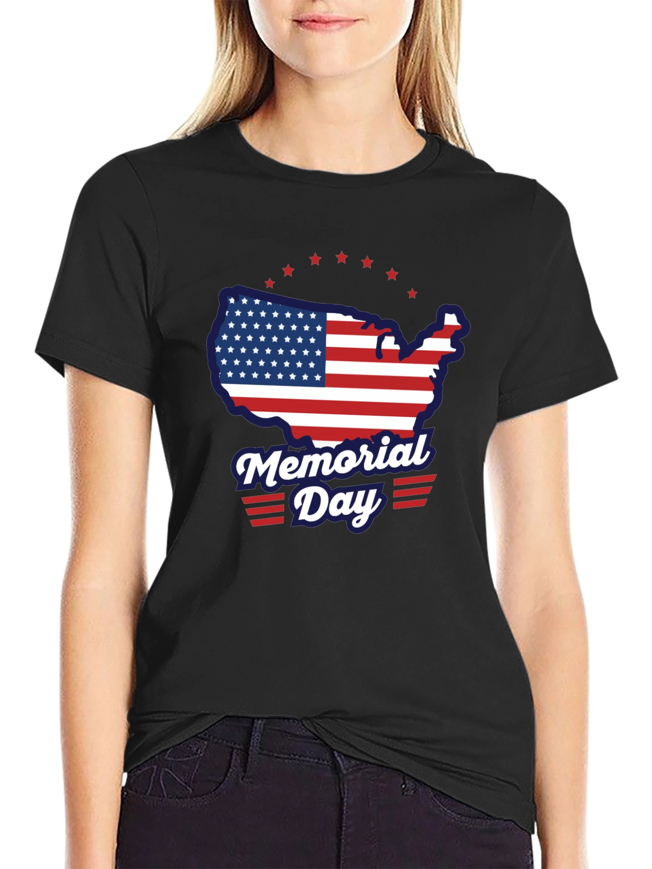 Memorial Day USA Flag Graphic Tee