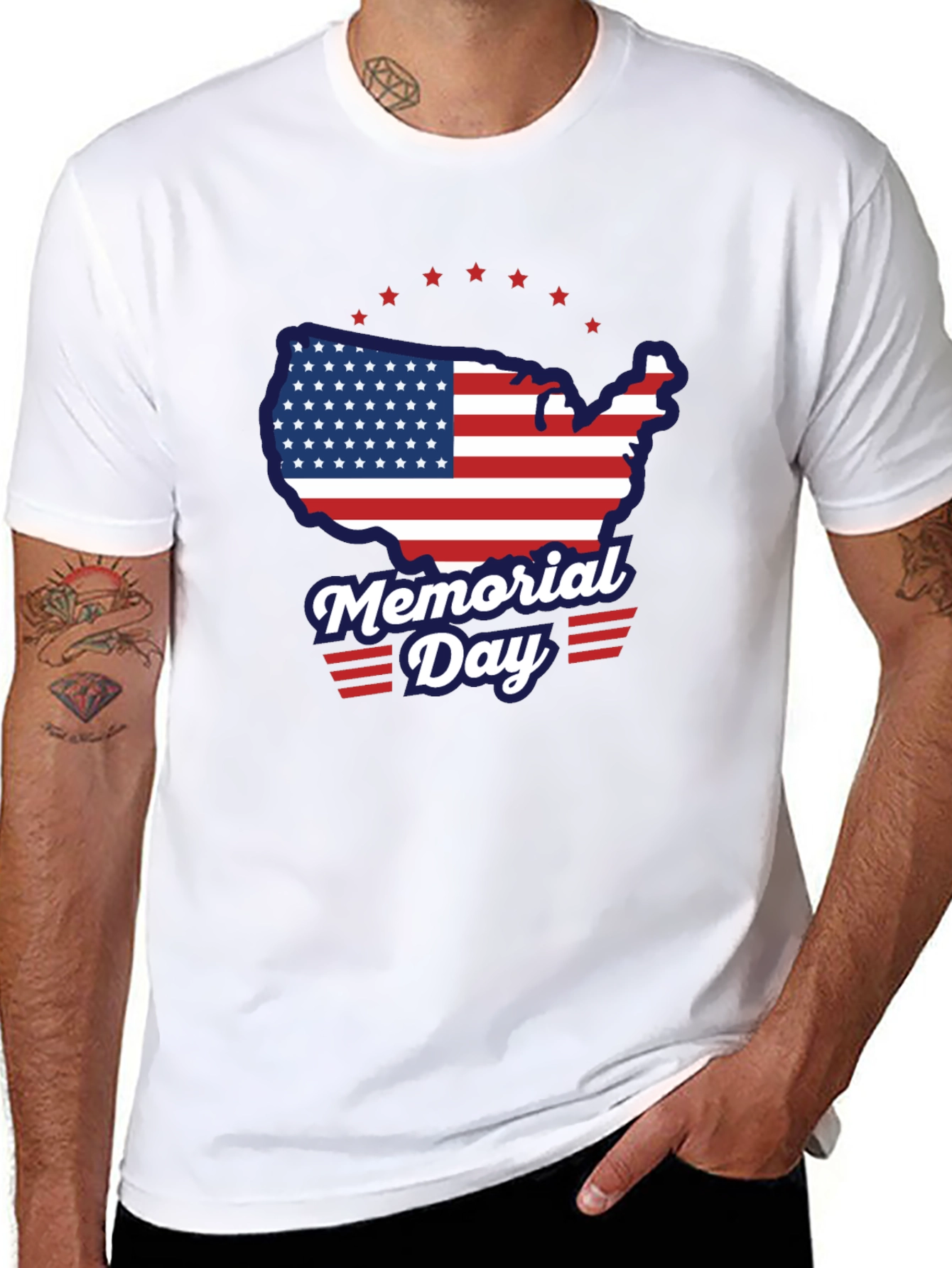 Memorial Day USA Flag Graphic Tee