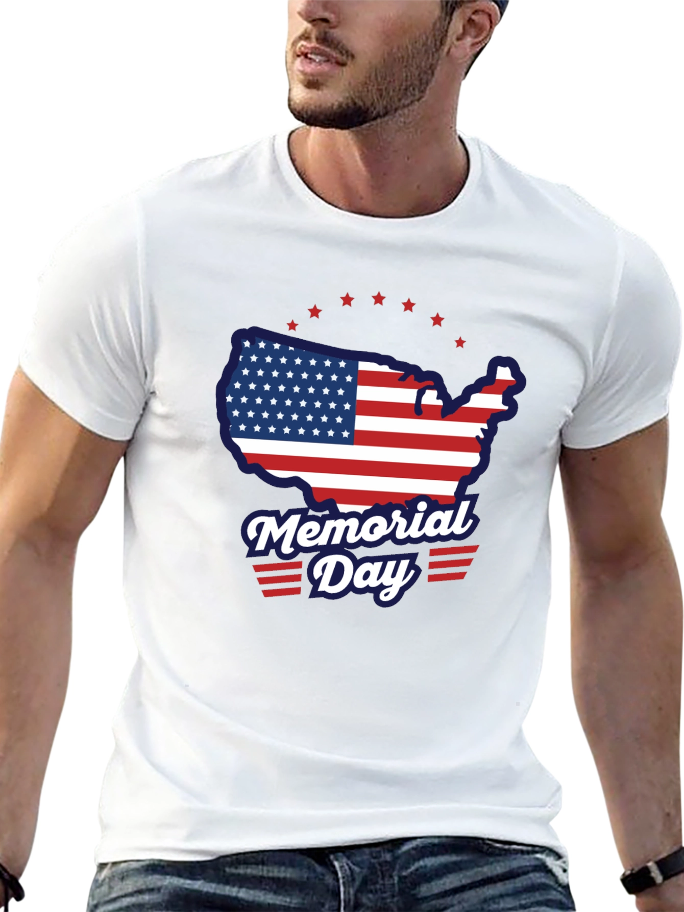 Memorial Day USA Flag Graphic Tee