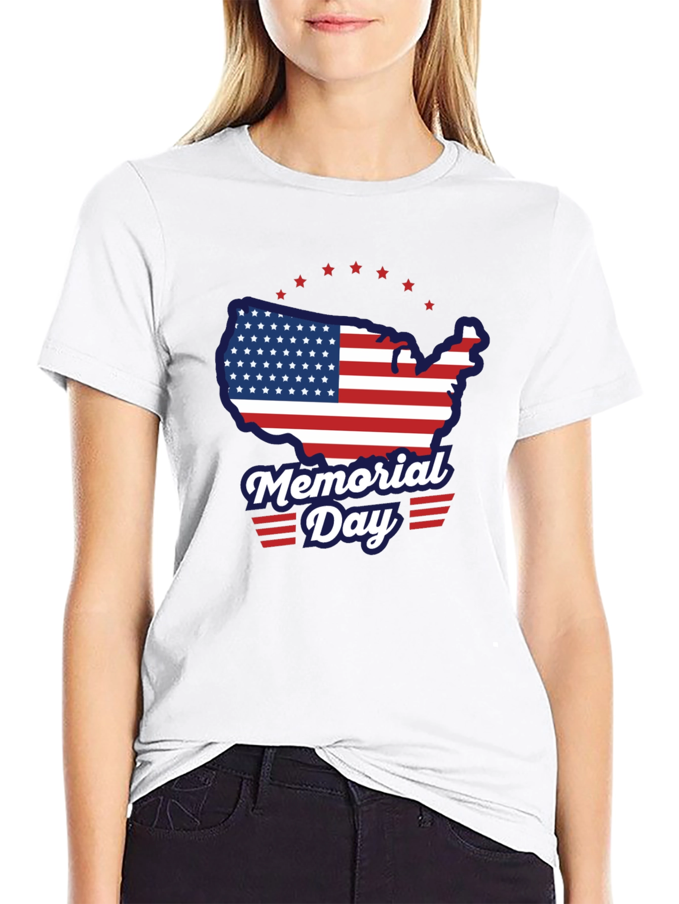 Memorial Day USA Flag Graphic Tee