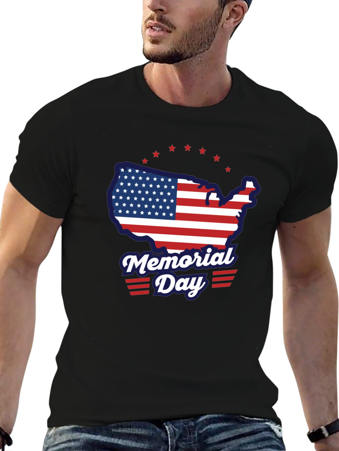 Memorial Day USA Flag Graphic Tee