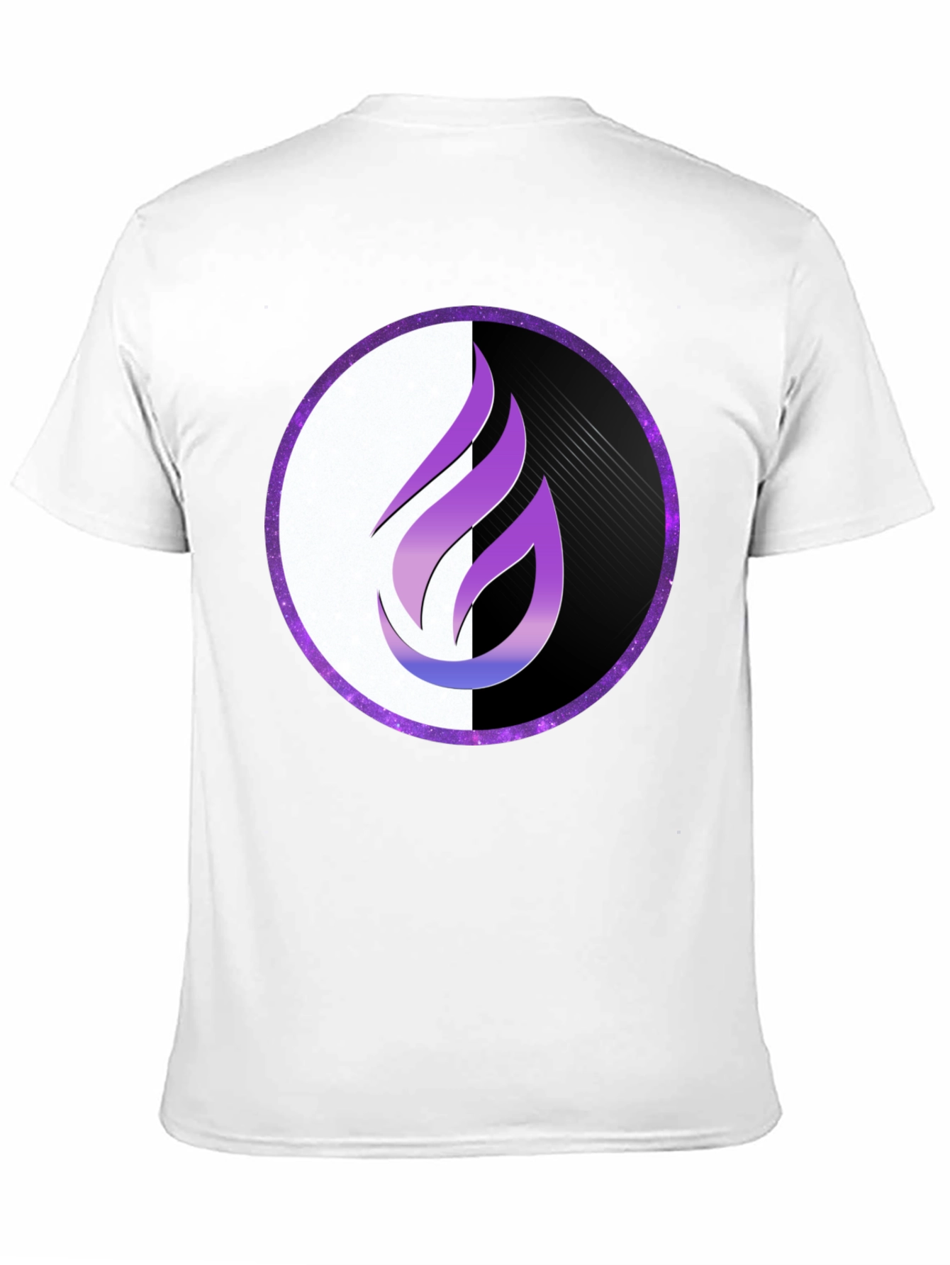 Flame Circle Graphic Tee - Black Cotton Blend Shirt