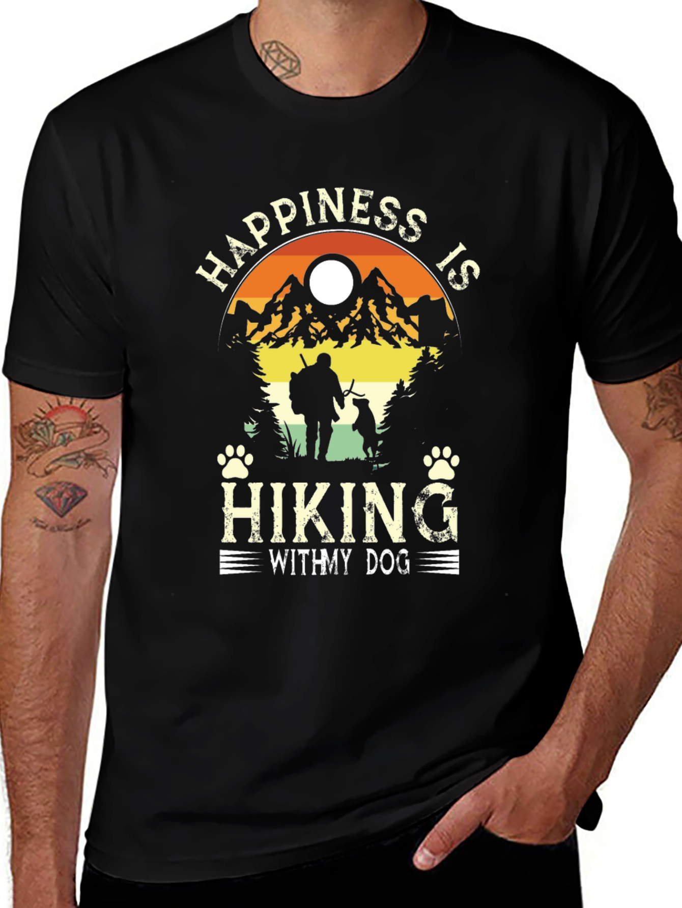 Happiness is Hiking with My Dog T-Shirt