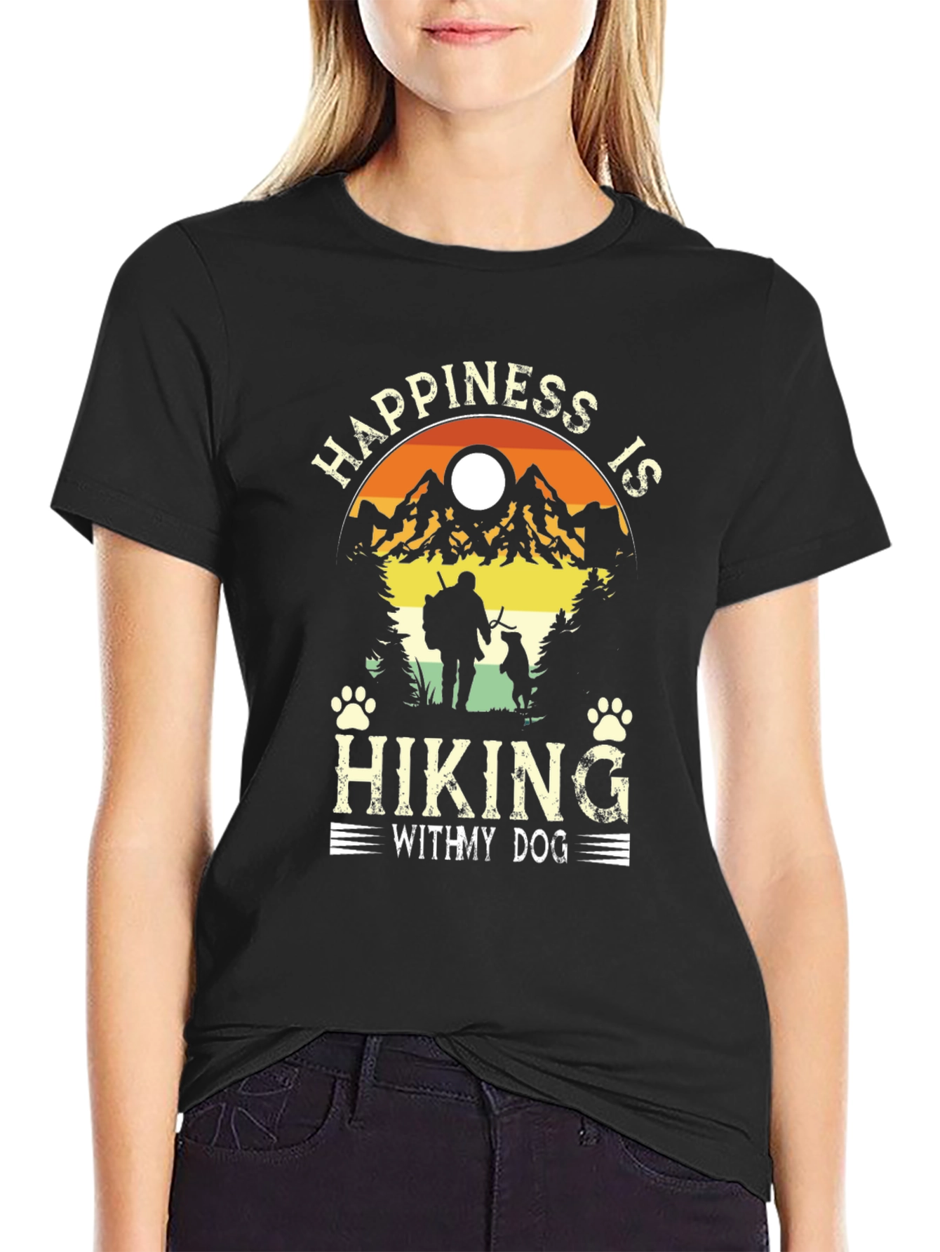 Happiness is Hiking with My Dog T-Shirt