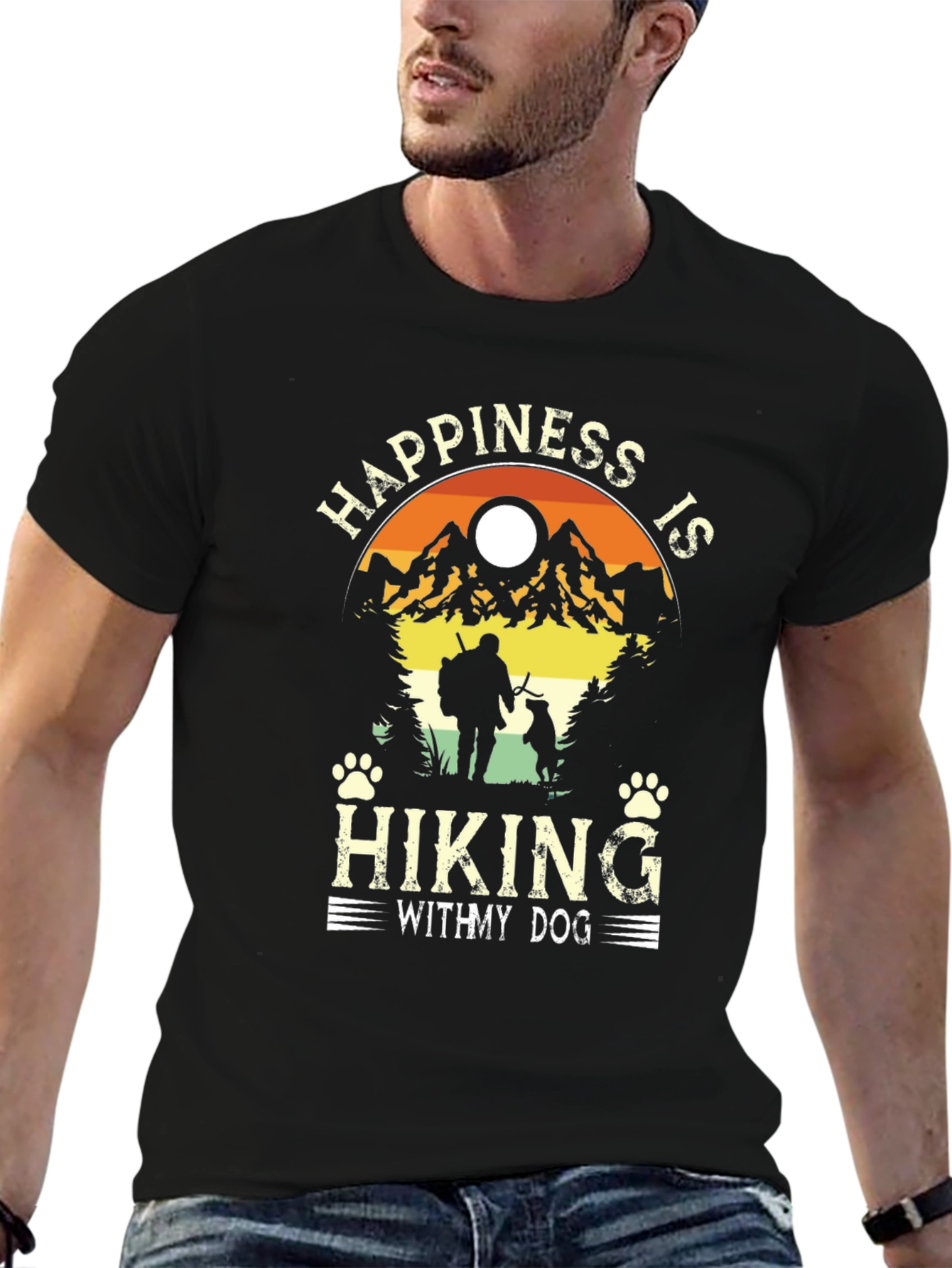 Happiness is Hiking with My Dog T-Shirt