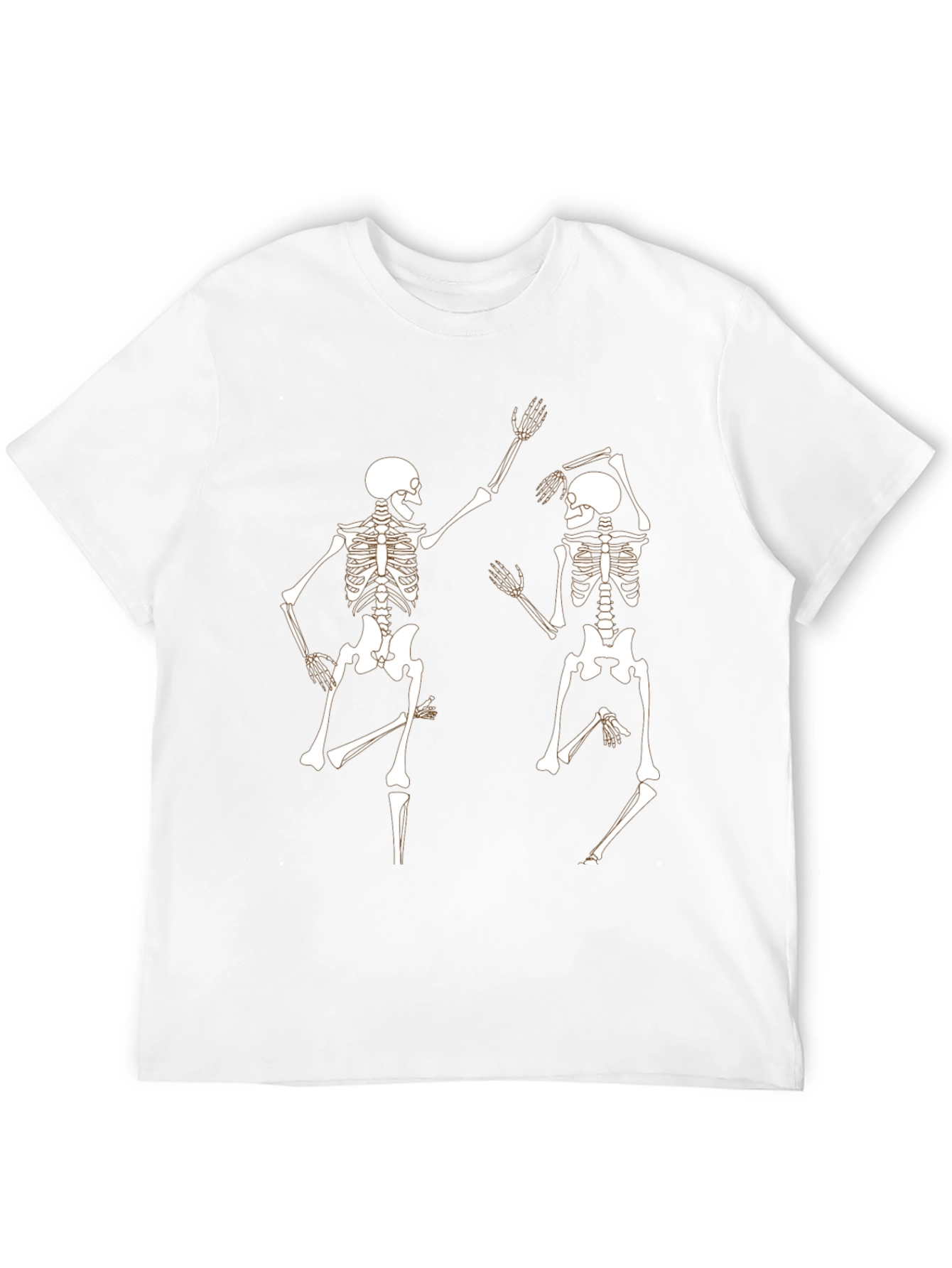 Dancing Skeletons Graphic Tee - Fun Halloween Shirt