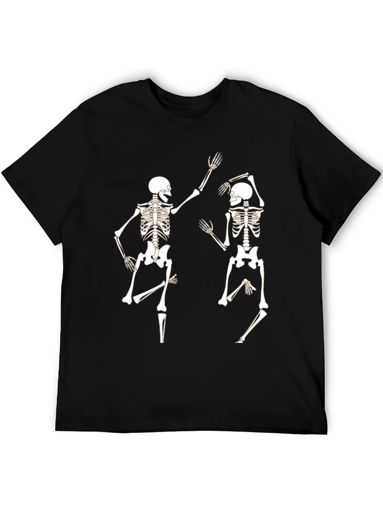 Dancing Skeletons Graphic Tee - Fun Halloween Shirt