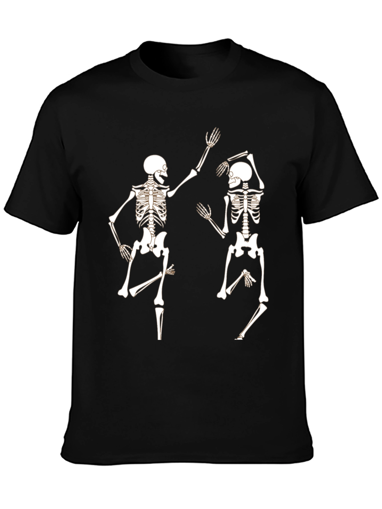 Dancing Skeletons Graphic Tee - Fun Halloween Shirt