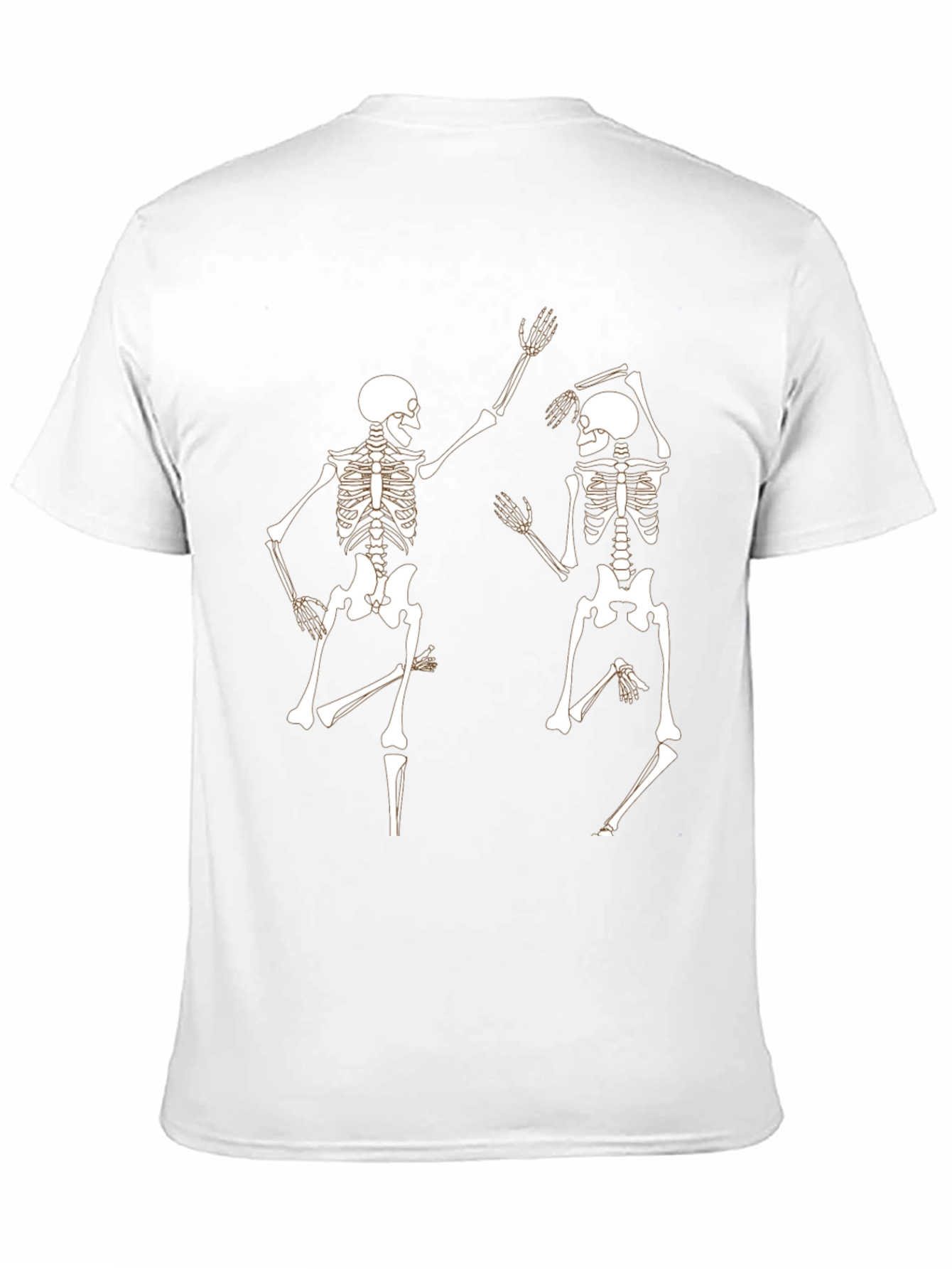 Dancing Skeletons Graphic Tee - Fun Halloween Shirt