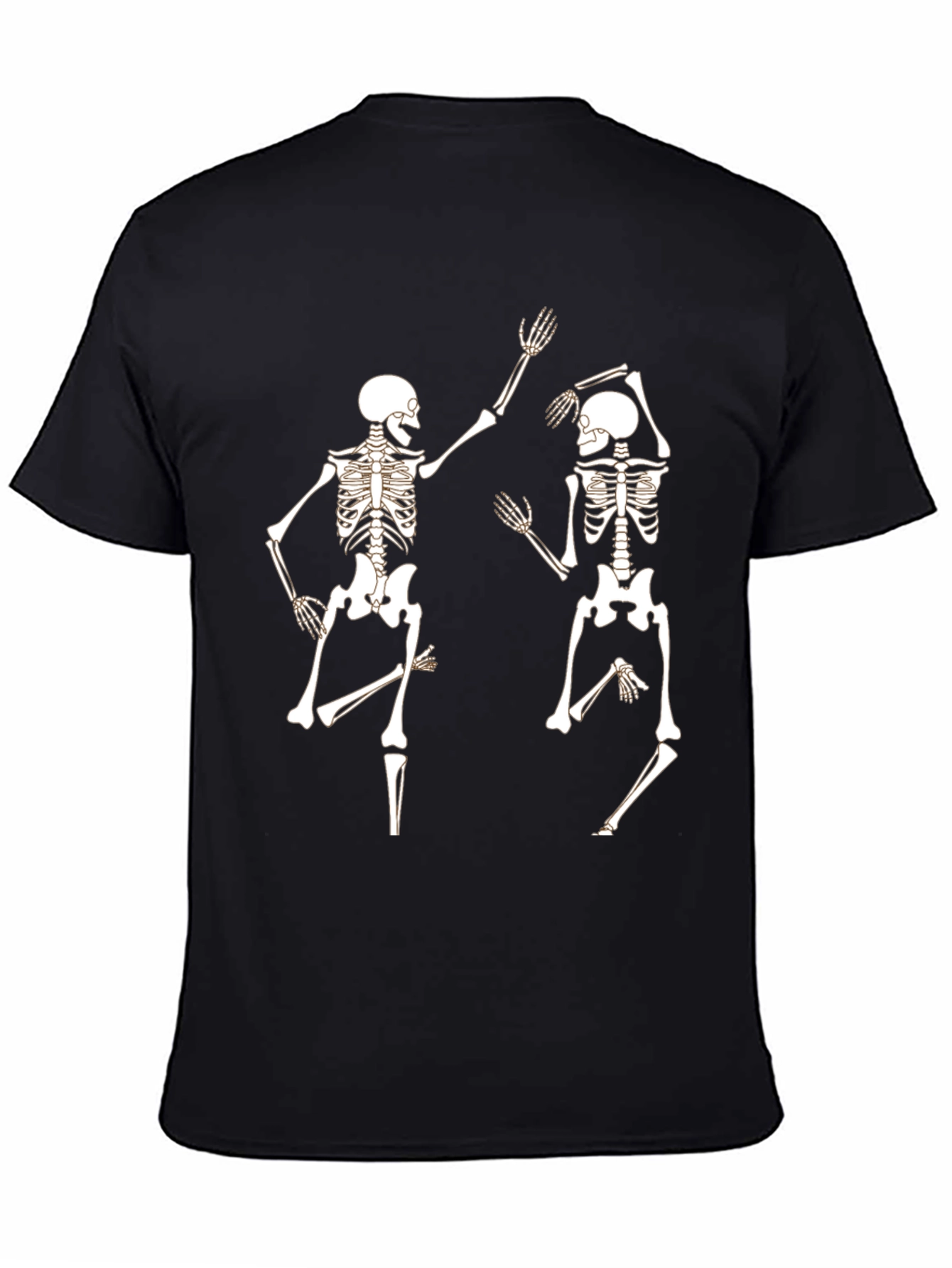 Dancing Skeletons Graphic Tee - Fun Halloween Shirt