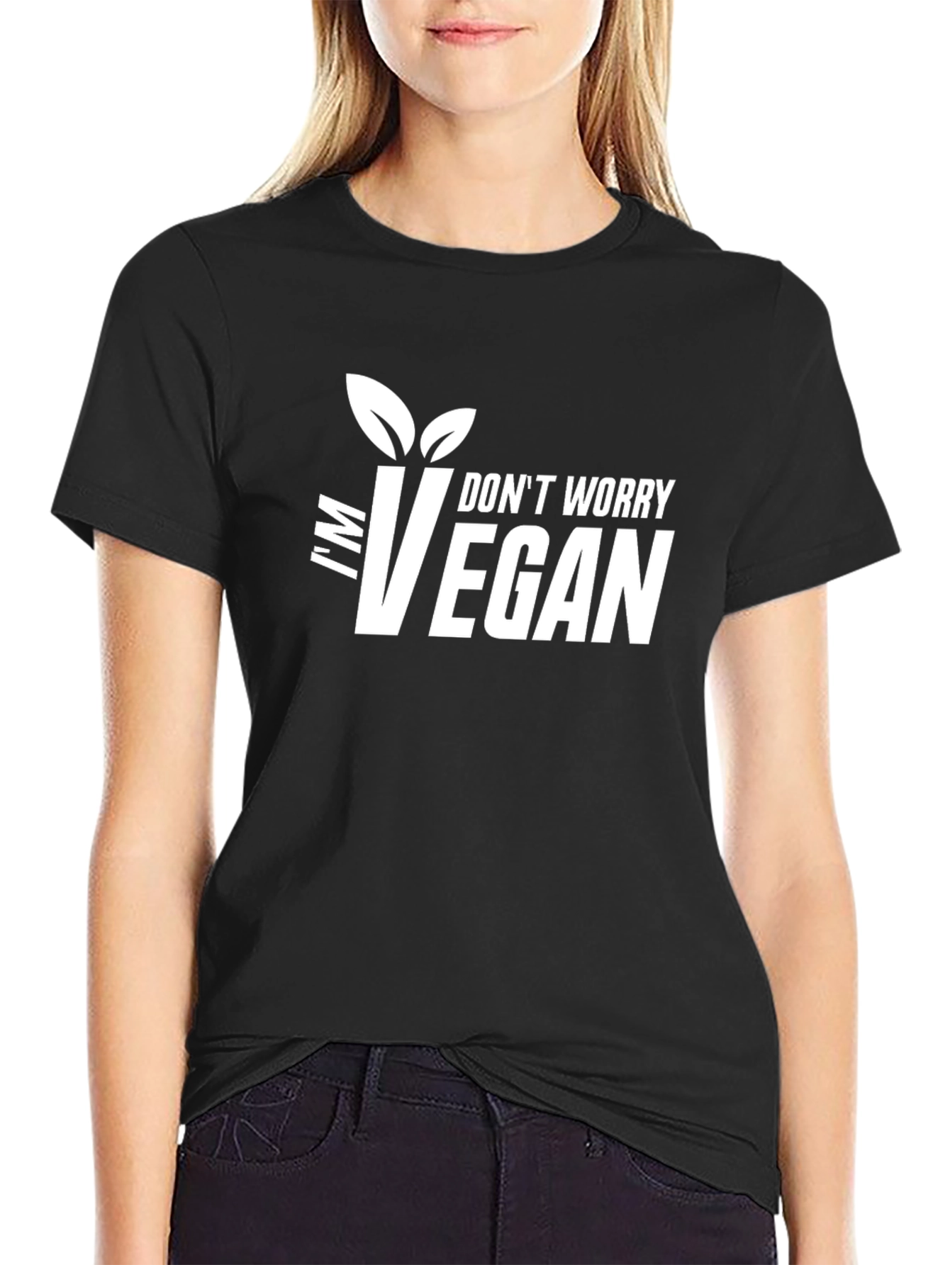 Im Vegan Graphic Tee - Black T-Shirt