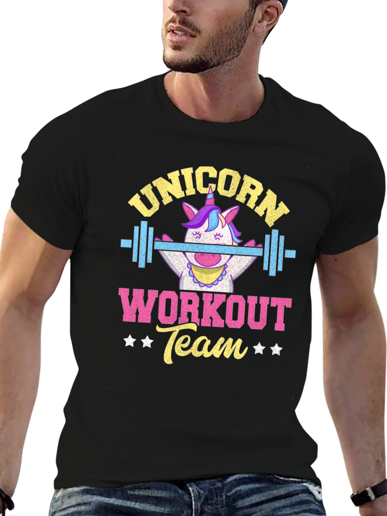 Unicorn Workout Team Graphic T-Shirt