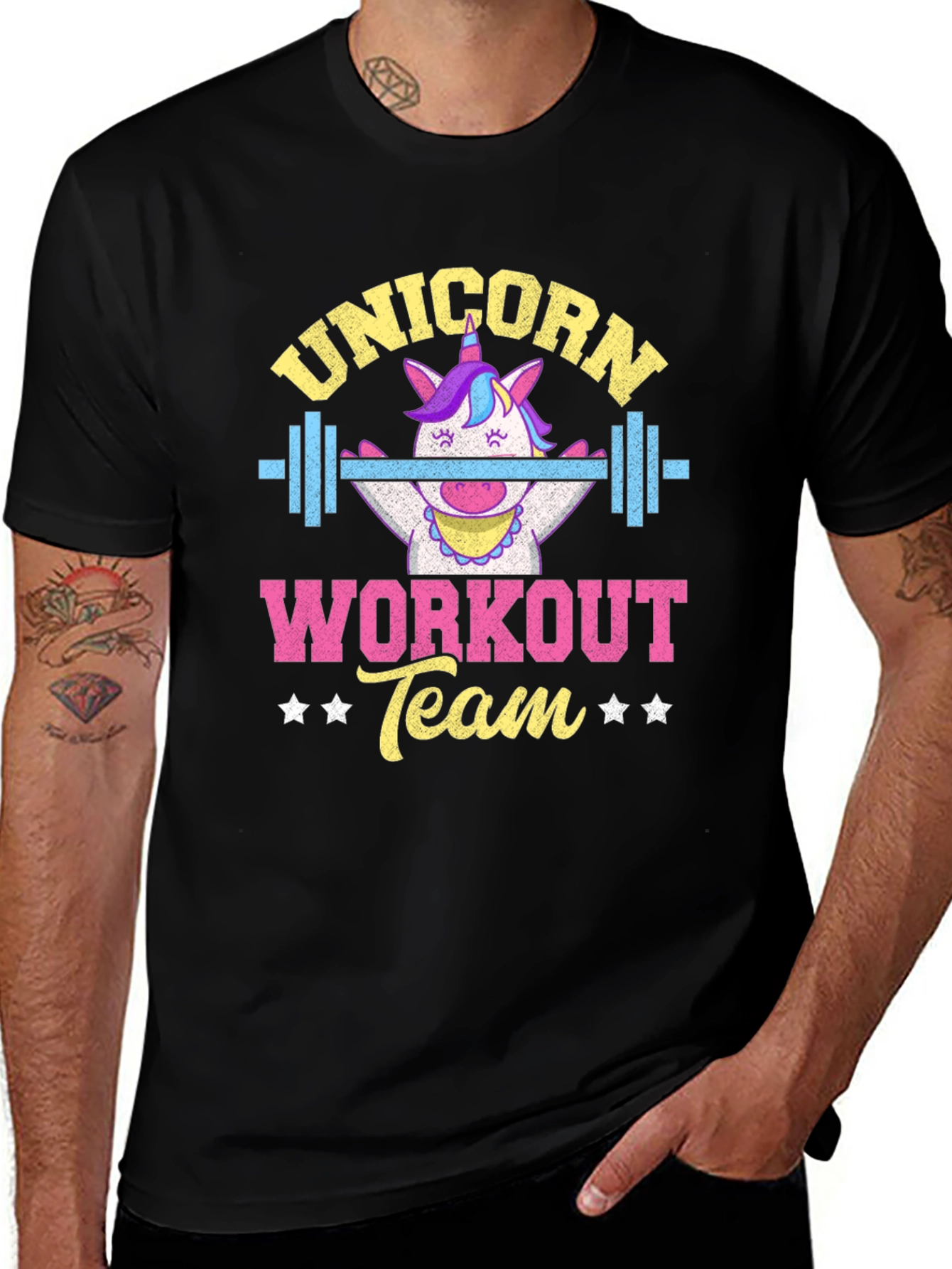 Unicorn Workout Team Graphic T-Shirt