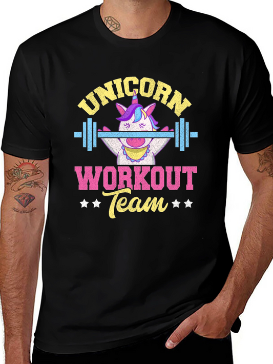 Unicorn Workout Team Graphic T-Shirt